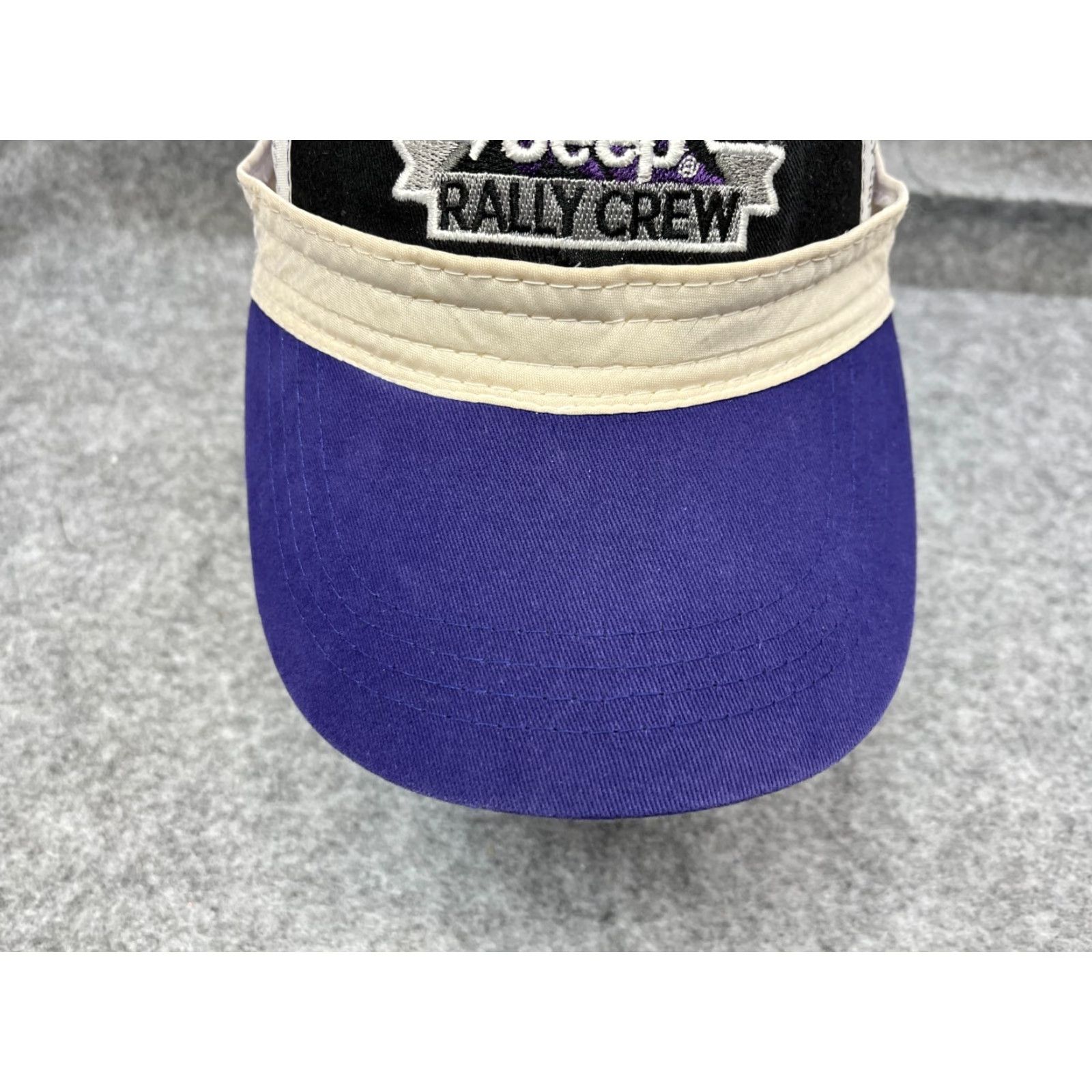Jeep VINTAGE Jeep Rally Hat Cap Strap Back Adult One Size Purple Cotton Inside Out Y2K Size ONE SIZE - 3 Thumbnail