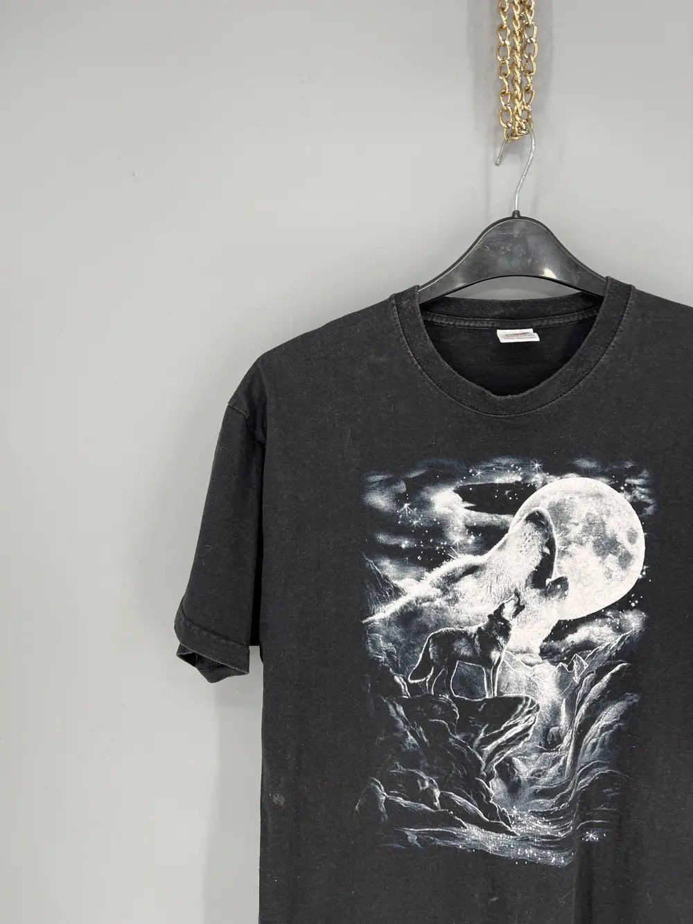 Band Tees Vintage 90s Wolf Face Boxy Fit Tee Streetwear Style Size US L / EU 52-54 / 3 - 5 Thumbnail