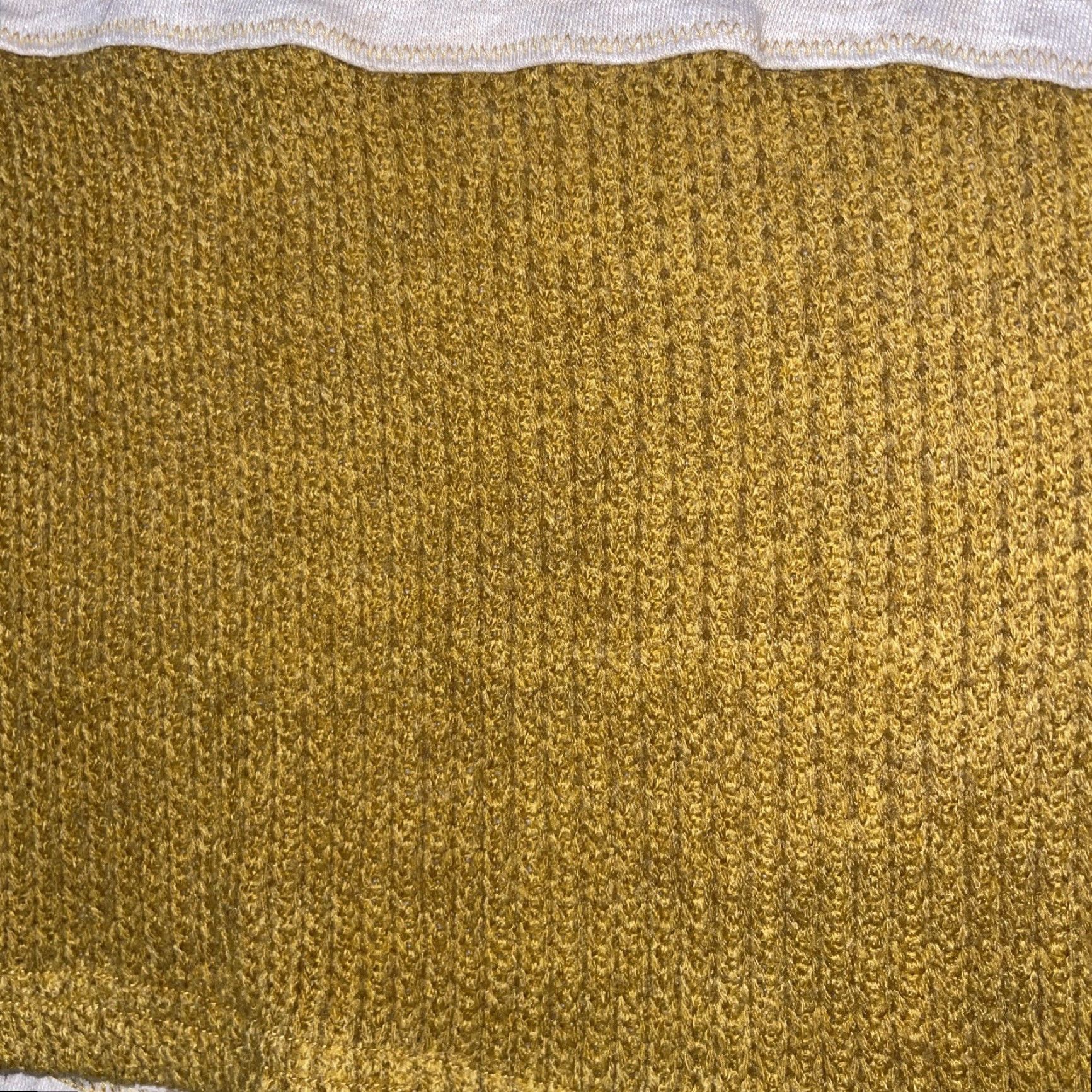 Vintage Hem & Thread Women’s Pullover Hoodie Size Large Cream Mustard Yellow Size L / US 10 / IT 46 - 3 Thumbnail