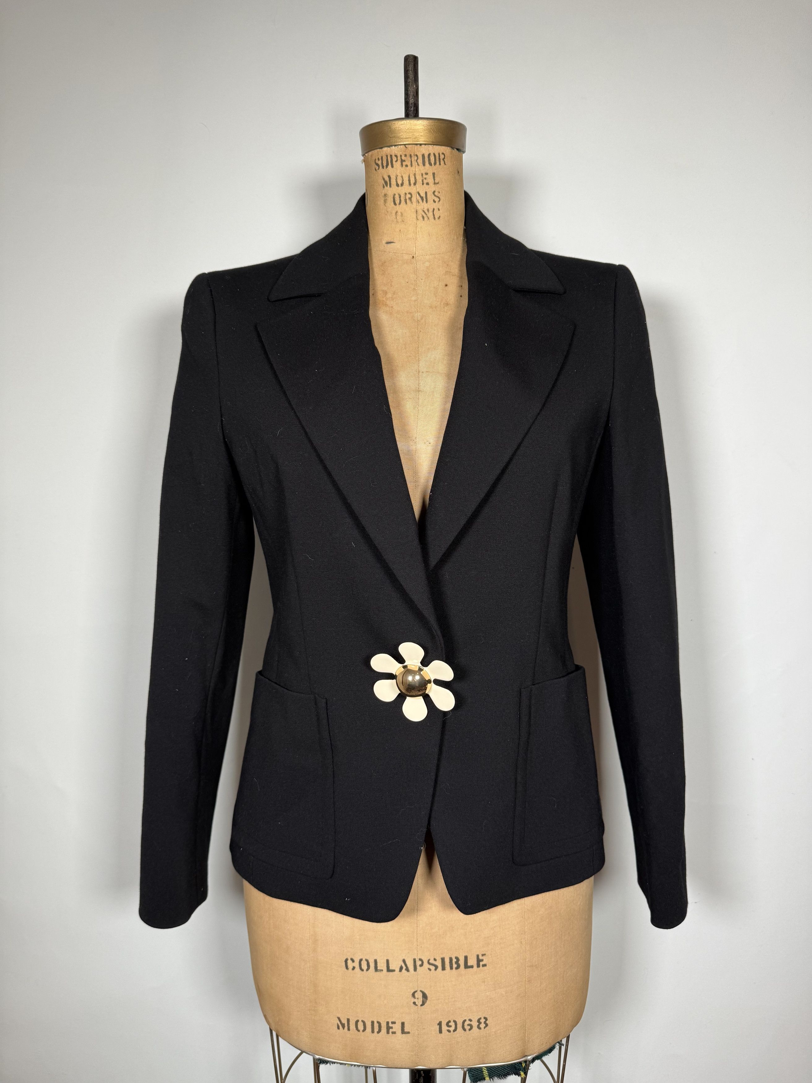Moschino Moschino Flower Button Blazer Size L / US 10 / IT 46 - 1 Thumbnail