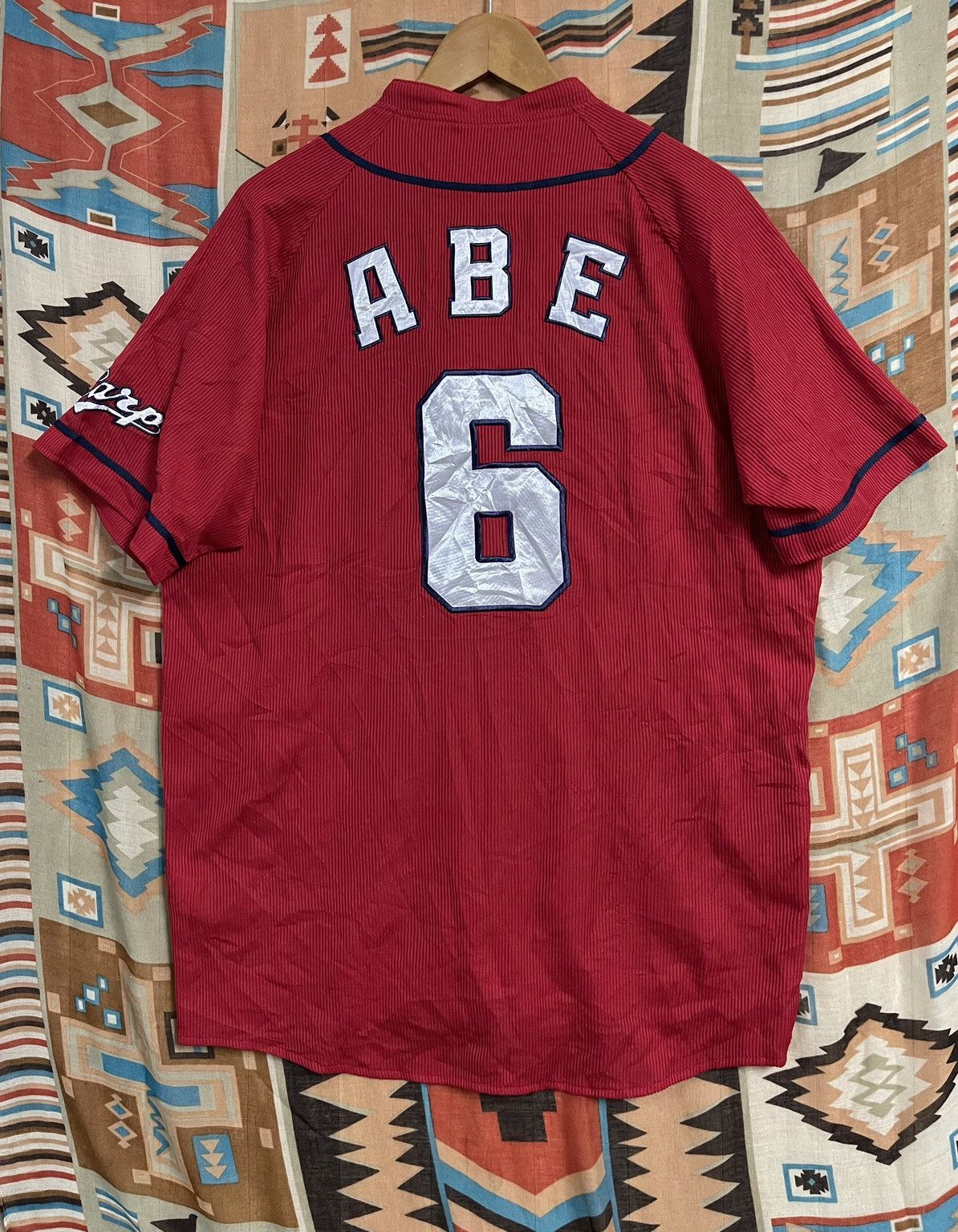 Descente × Vintage Vintage Baseball Jersey J League Hiroshima Carp by Descente Size US XL / EU 56 / 4 - 8 Thumbnail