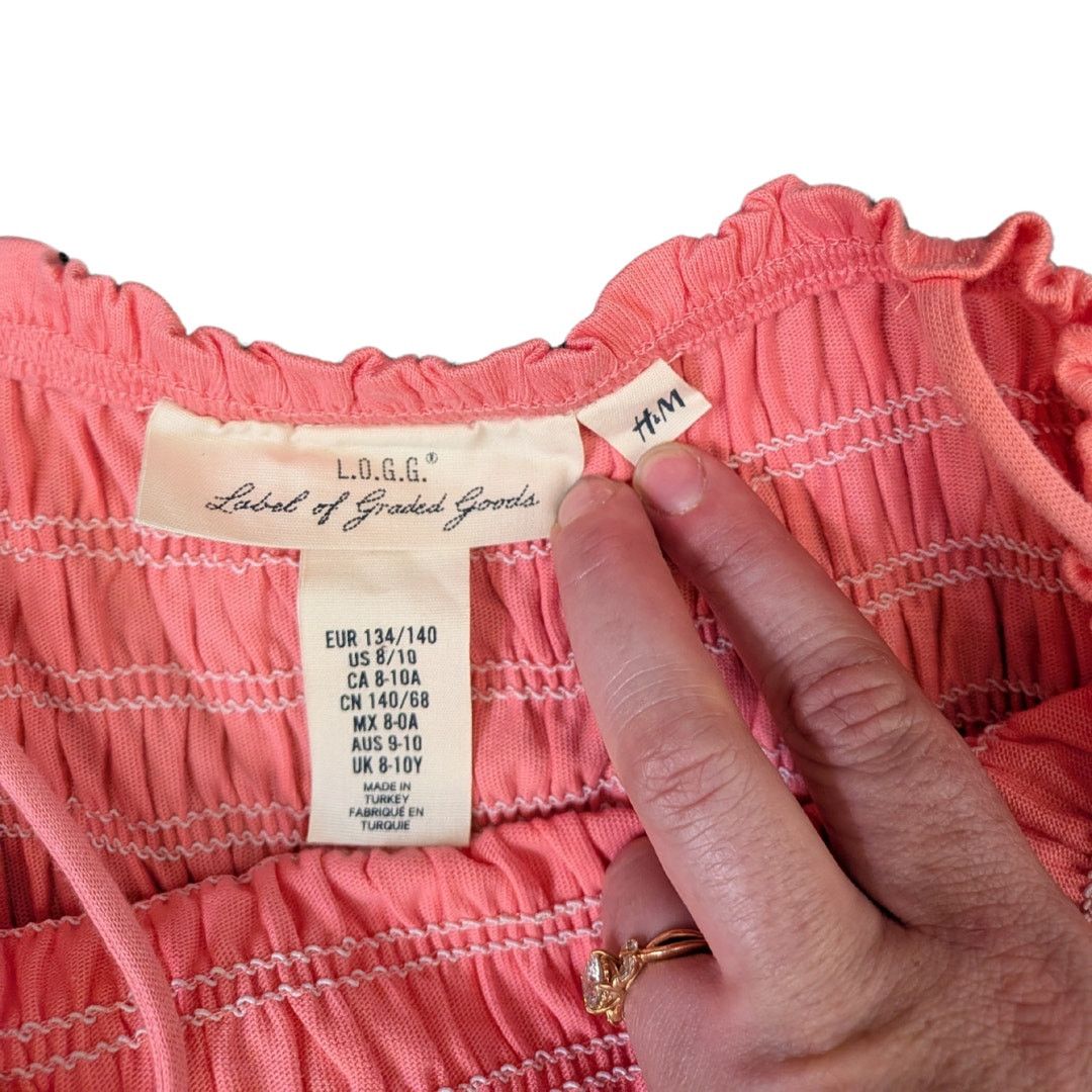 H&M H&M Label of Graded Goods Coral Pink Knee-Length Sundress Size L / US 10 / IT 46 - 3 Thumbnail