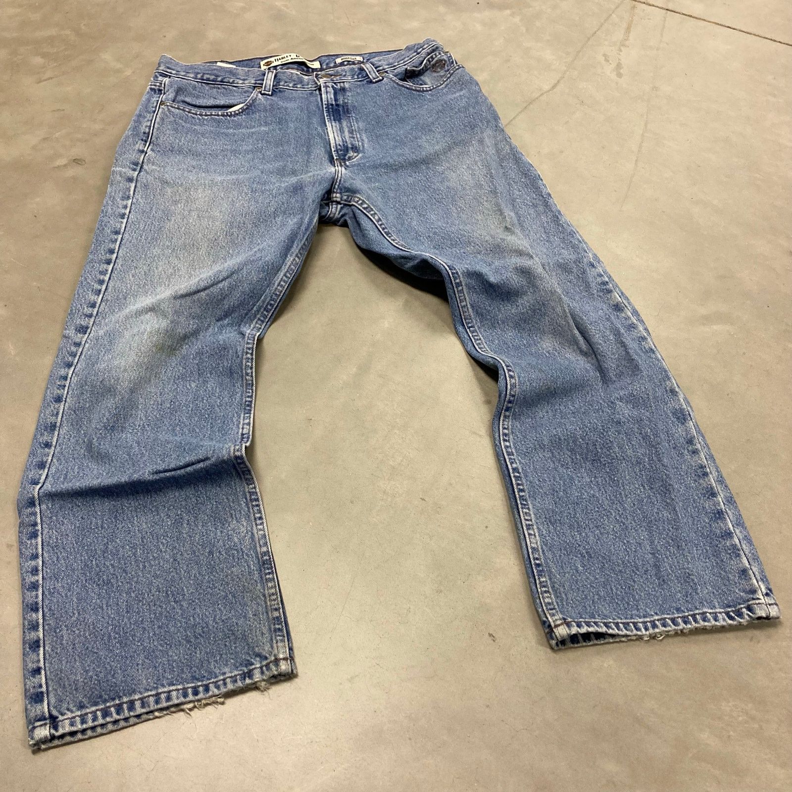 Harley Davidson × Vintage Y2K Harley Davidson motorcycle bootcut Jeans 36x30 Size US 36 / EU 52 - 1 Thumbnail
