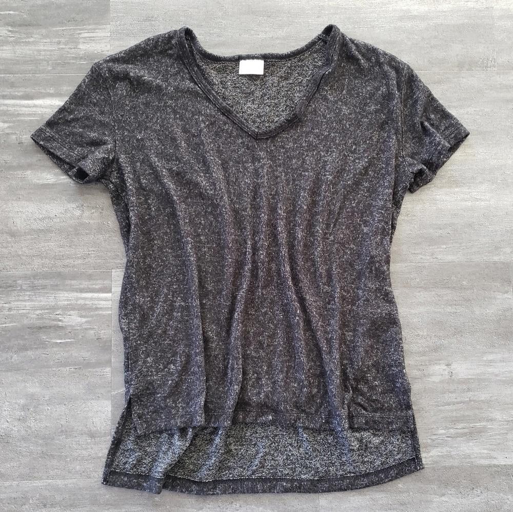 What Goes Around Comes Around Grey Marled Abound Short Sleeve Size M / US 6-8 / IT 42-44 - 1 Thumbnail