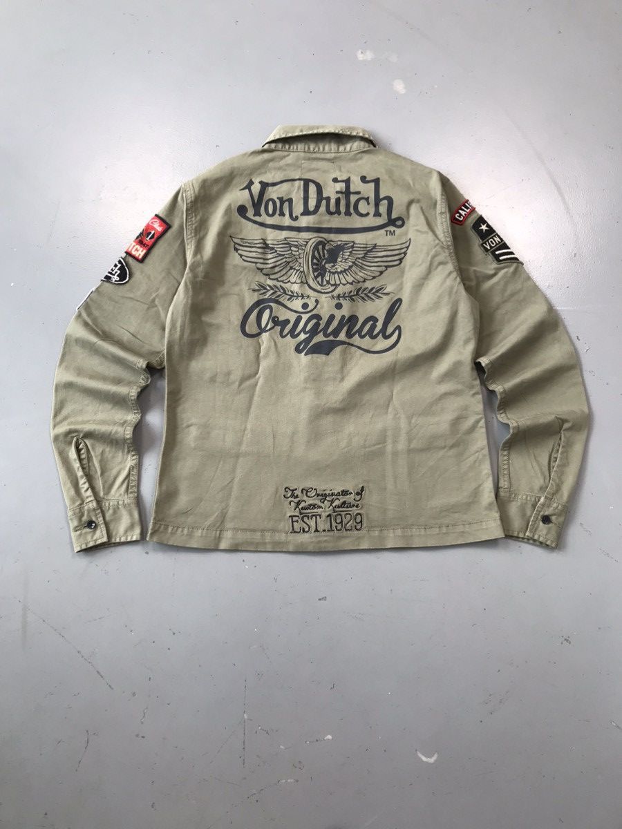 Vintage × Von Dutch Crazy Von Dutch SpellOut patchwork button up chore shirt Size US S / EU 44-46 / 1 - 7 Thumbnail