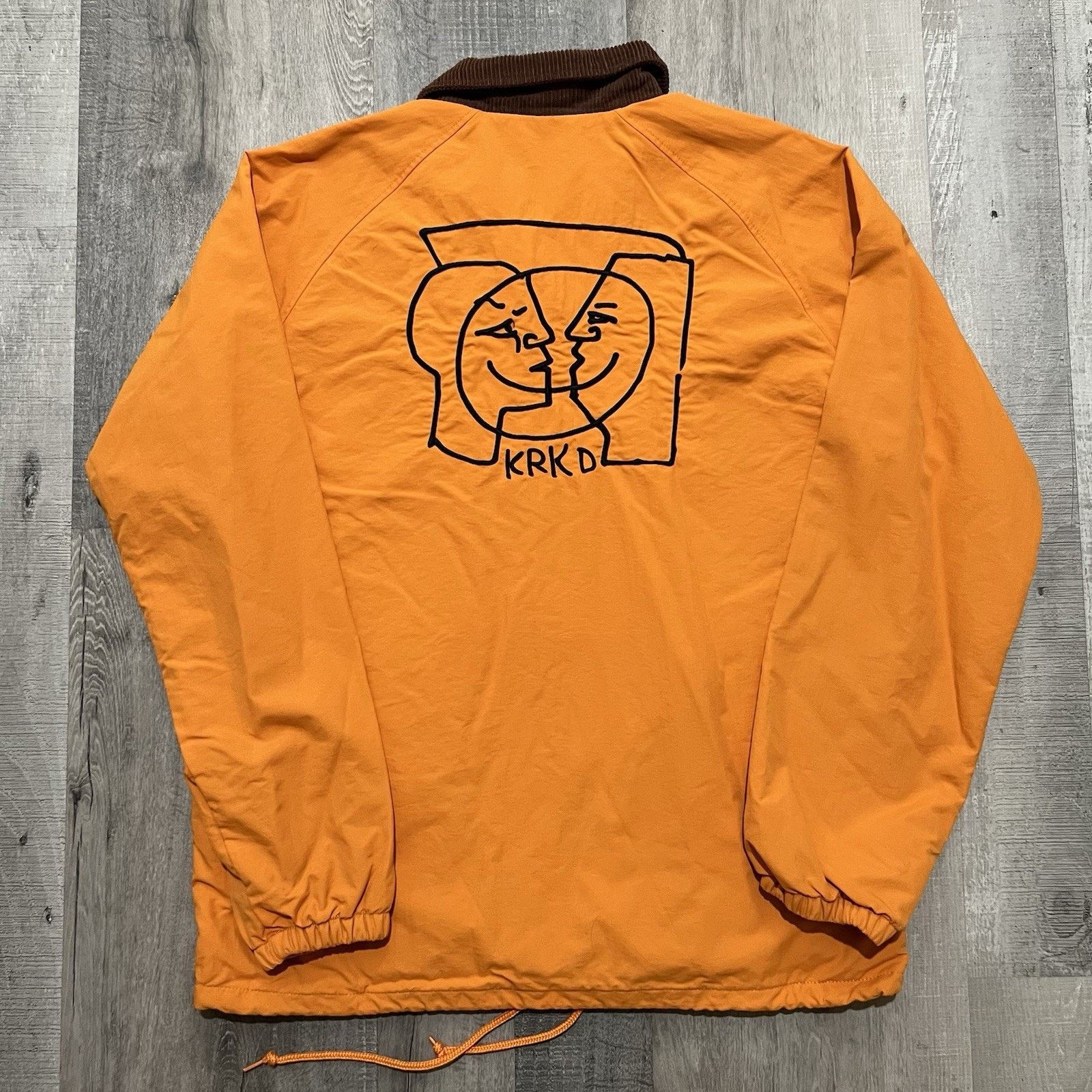 Krooked Krooked Skateboards MoonSmile Gonz Orange Coach Snap Jacket Size US L / EU 52-54 / 3 - 2 Thumbnail