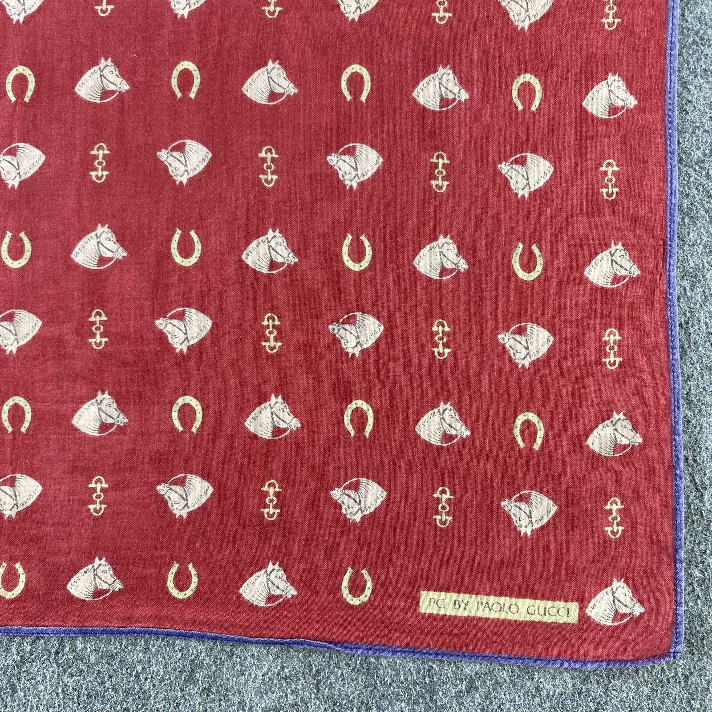 Paolo Gucci × Vintage Paolo Gucci Handkerchief/Neckerchief/Bandana HC747 Size ONE SIZE - 3 Thumbnail