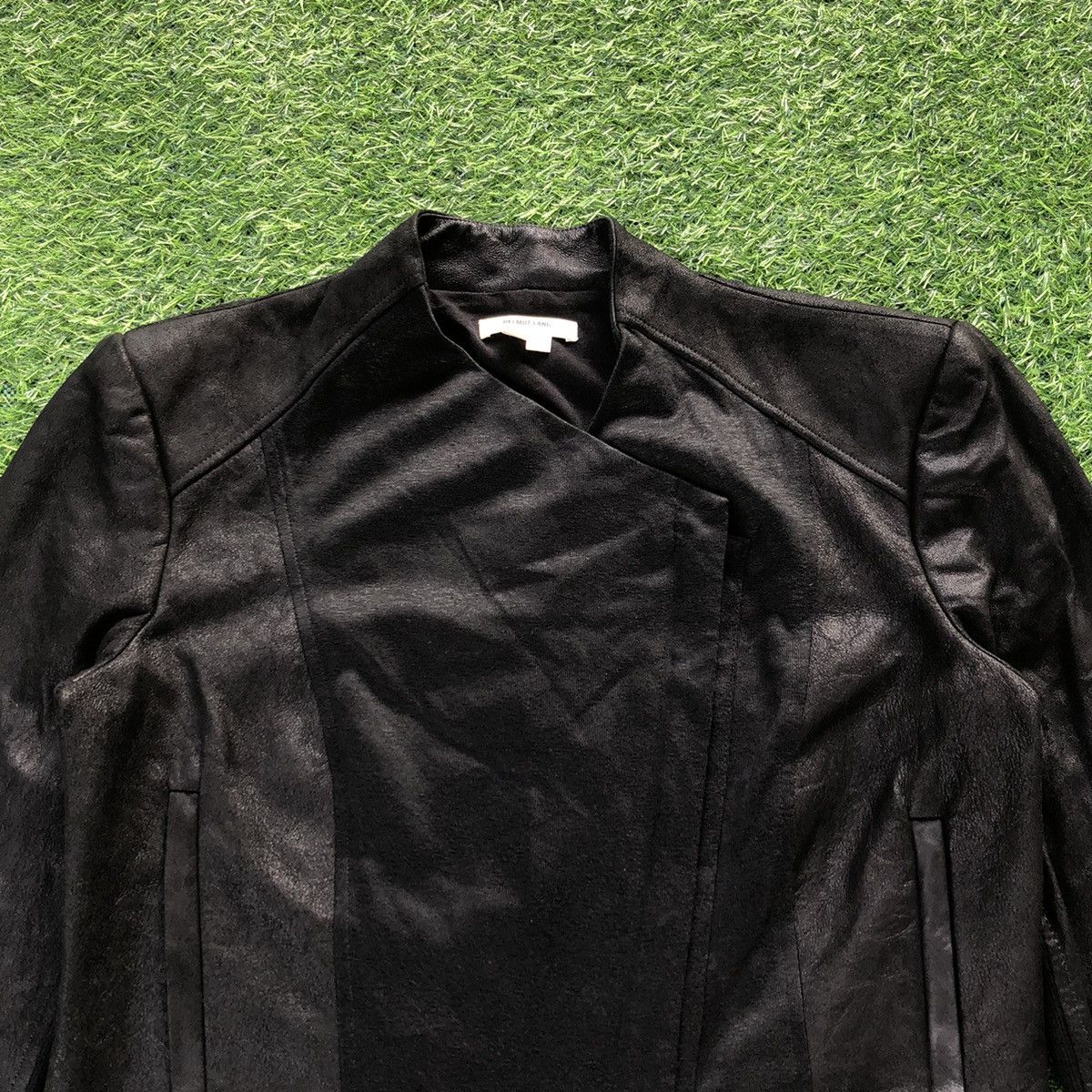 Helmut Lang Helmut Lang Asymmetrical Soft Leather Jacket Size L / US 10 / IT 46 - 2 Thumbnail