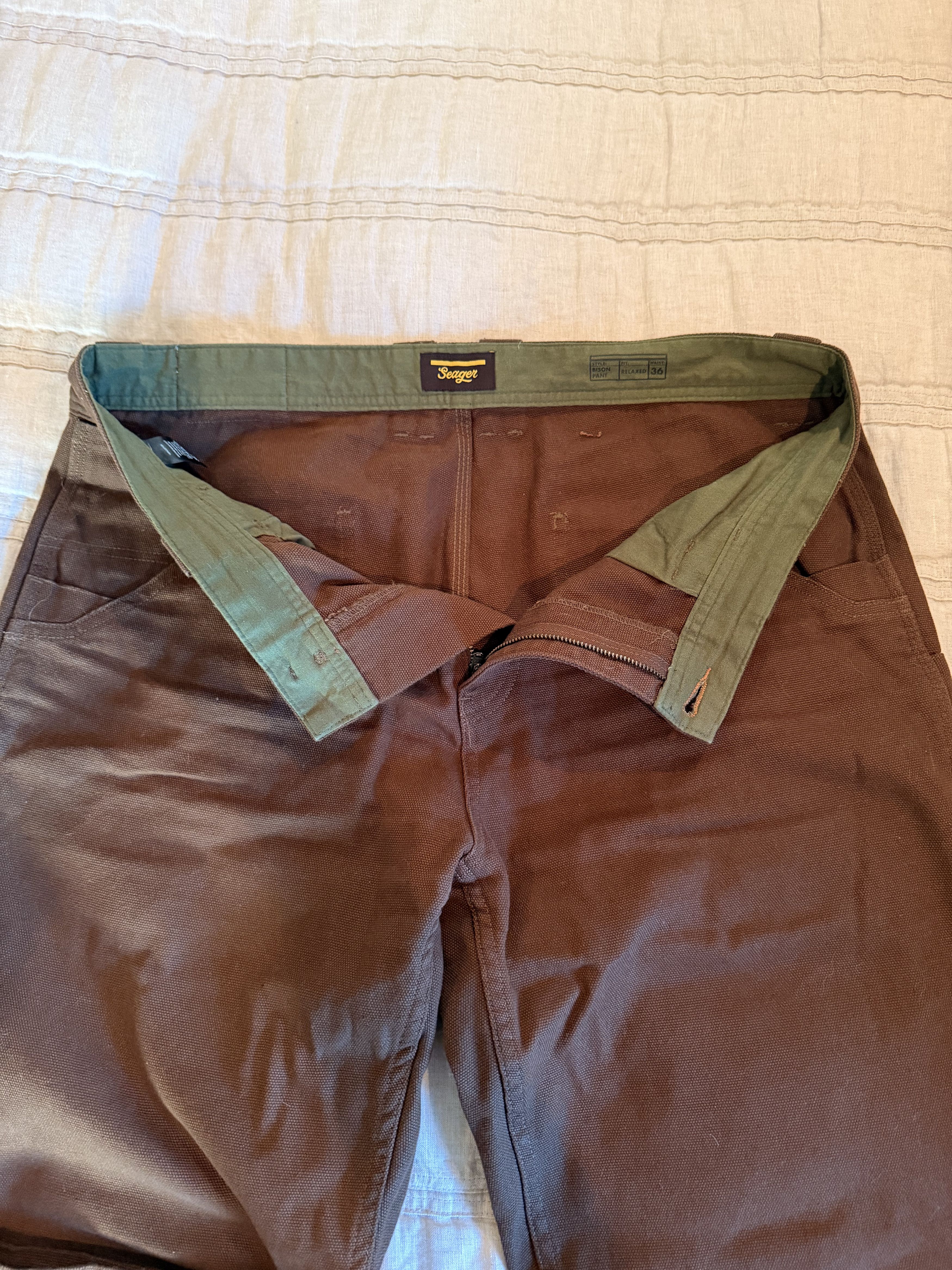 Seager Seager Bison Canvas Pant- Tobacco Size US 36 / EU 52 - 4 Thumbnail