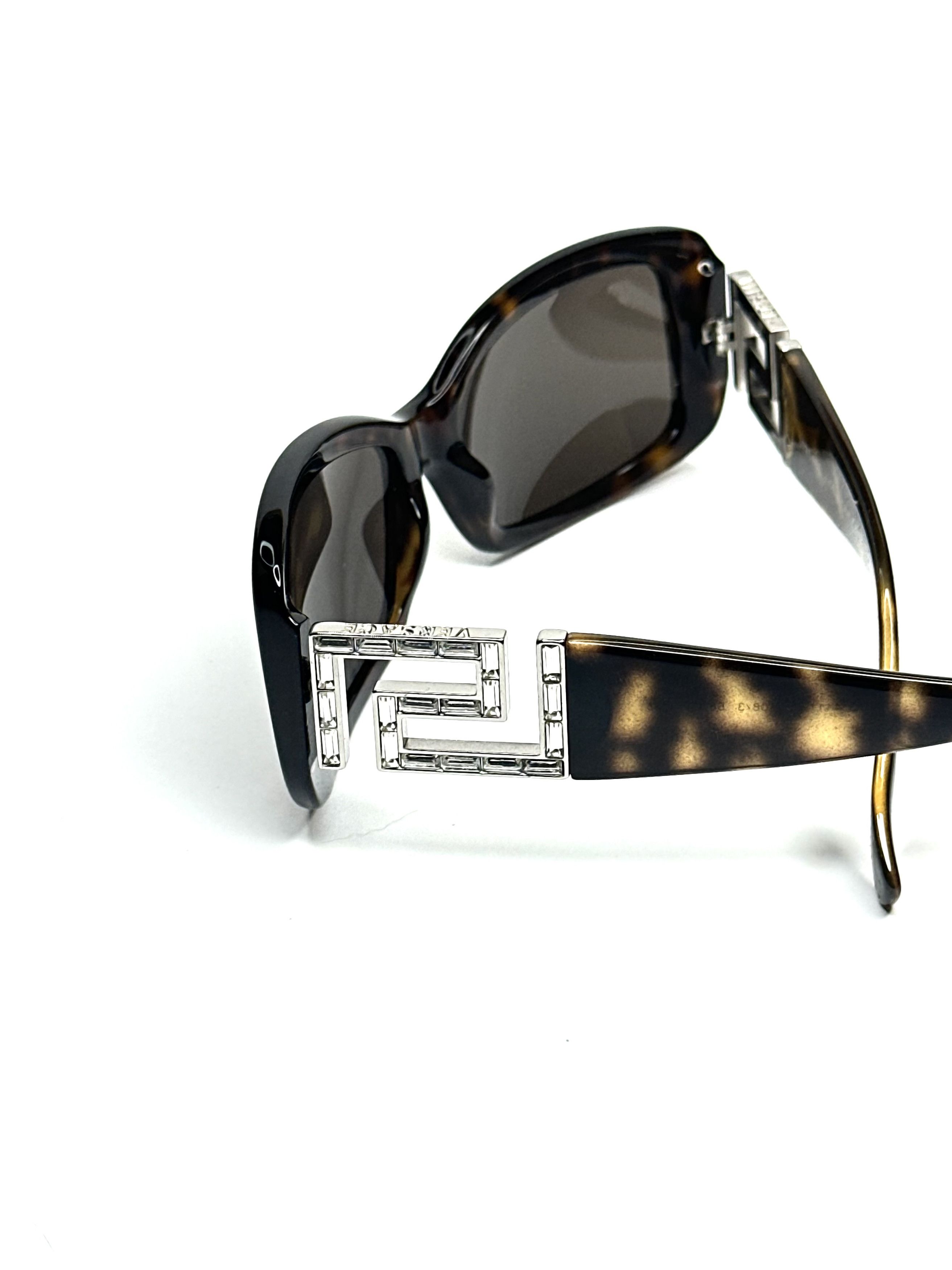 Versace Versace Swarovski Barocco Squared Sunglasses Size ONE SIZE - 12 Thumbnail