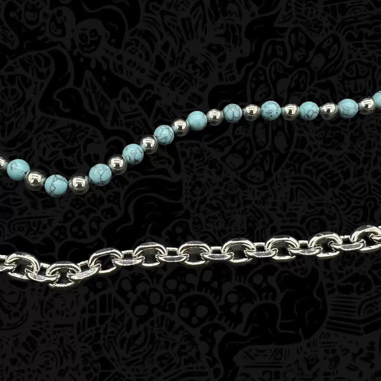 Vintage Retro hip-hop punk style jeans waist chain Size ONE SIZE - 4 Thumbnail