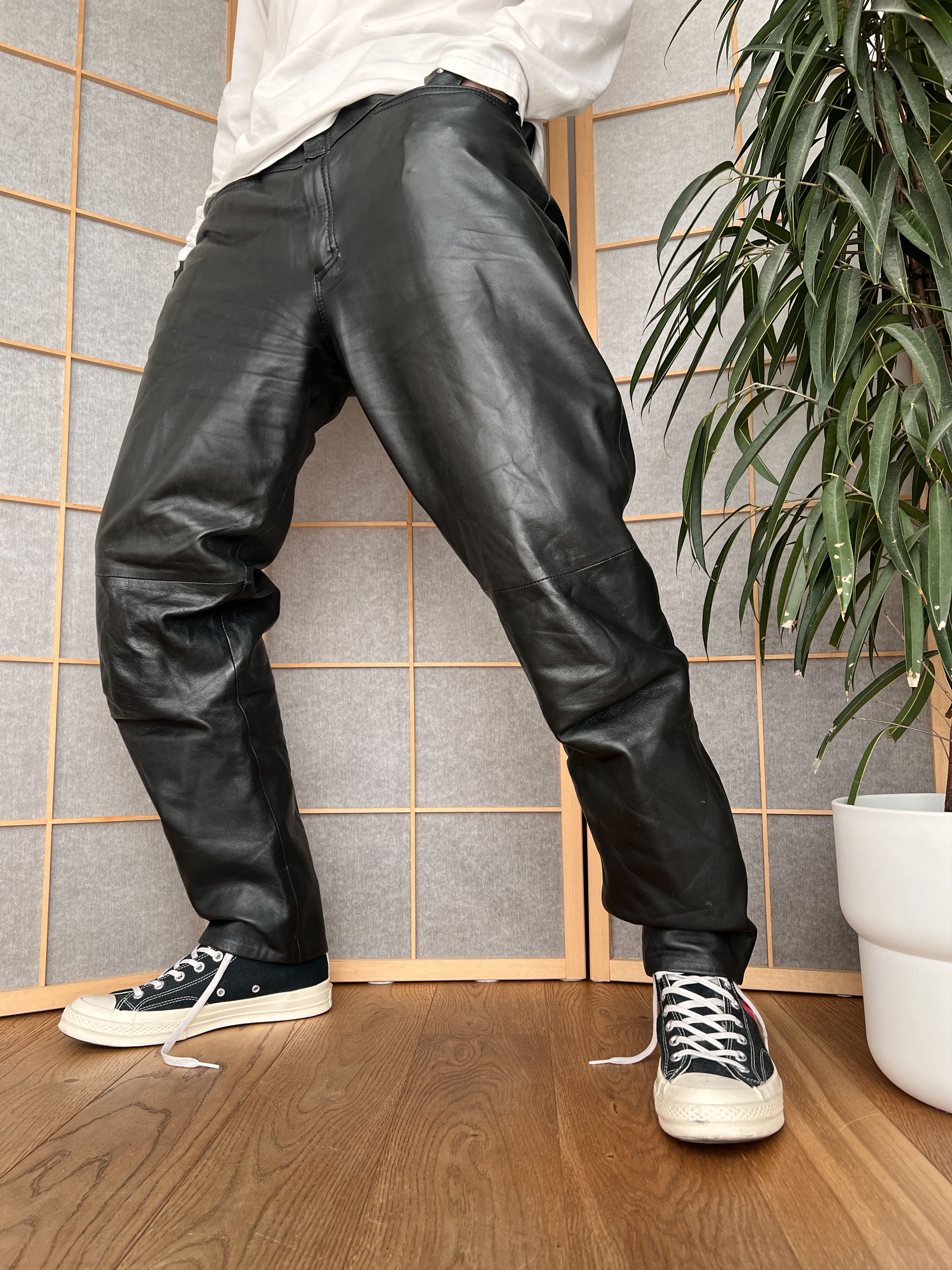Hysteric Glamour VIntage soft leather pants yohji yamamoto diesel opium style Size US 36 / EU 52 - 1 Thumbnail