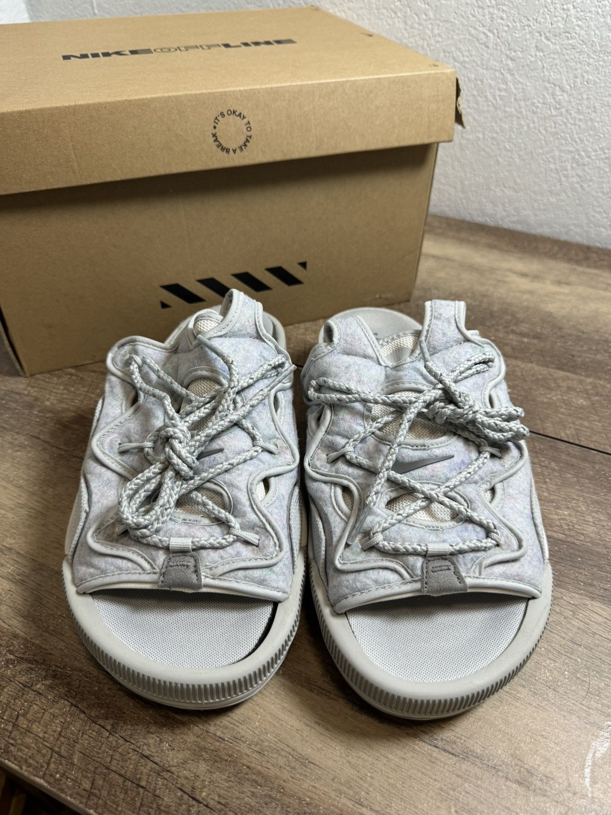 Nike NEW NIKE Offline 2.0 Grey/Fog Slip-On Slides Sandals Size 10 Size US 10 / EU 43 - 3 Thumbnail
