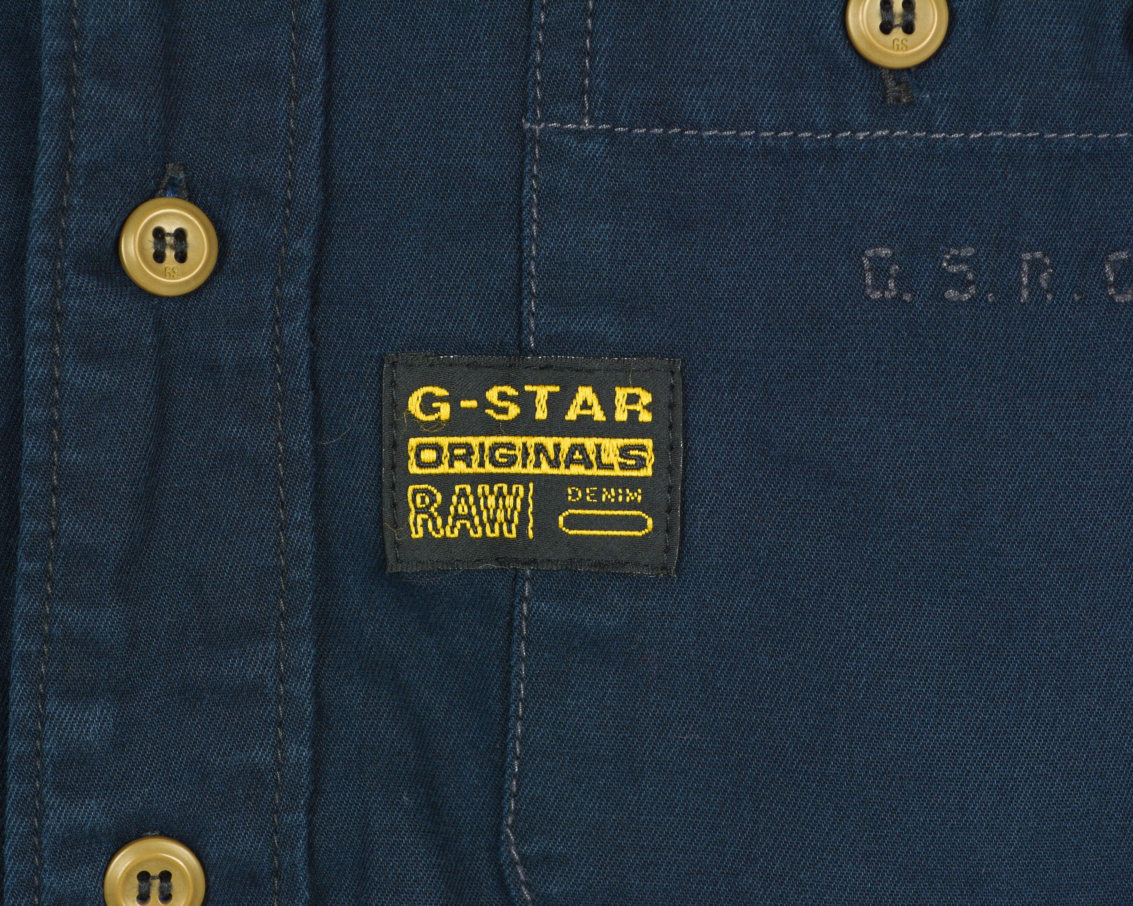 G-Star William Varsity Mens S Denim Shirt Long Sleeve Casual Navy Size US S / EU 44-46 / 1 - 4 Thumbnail