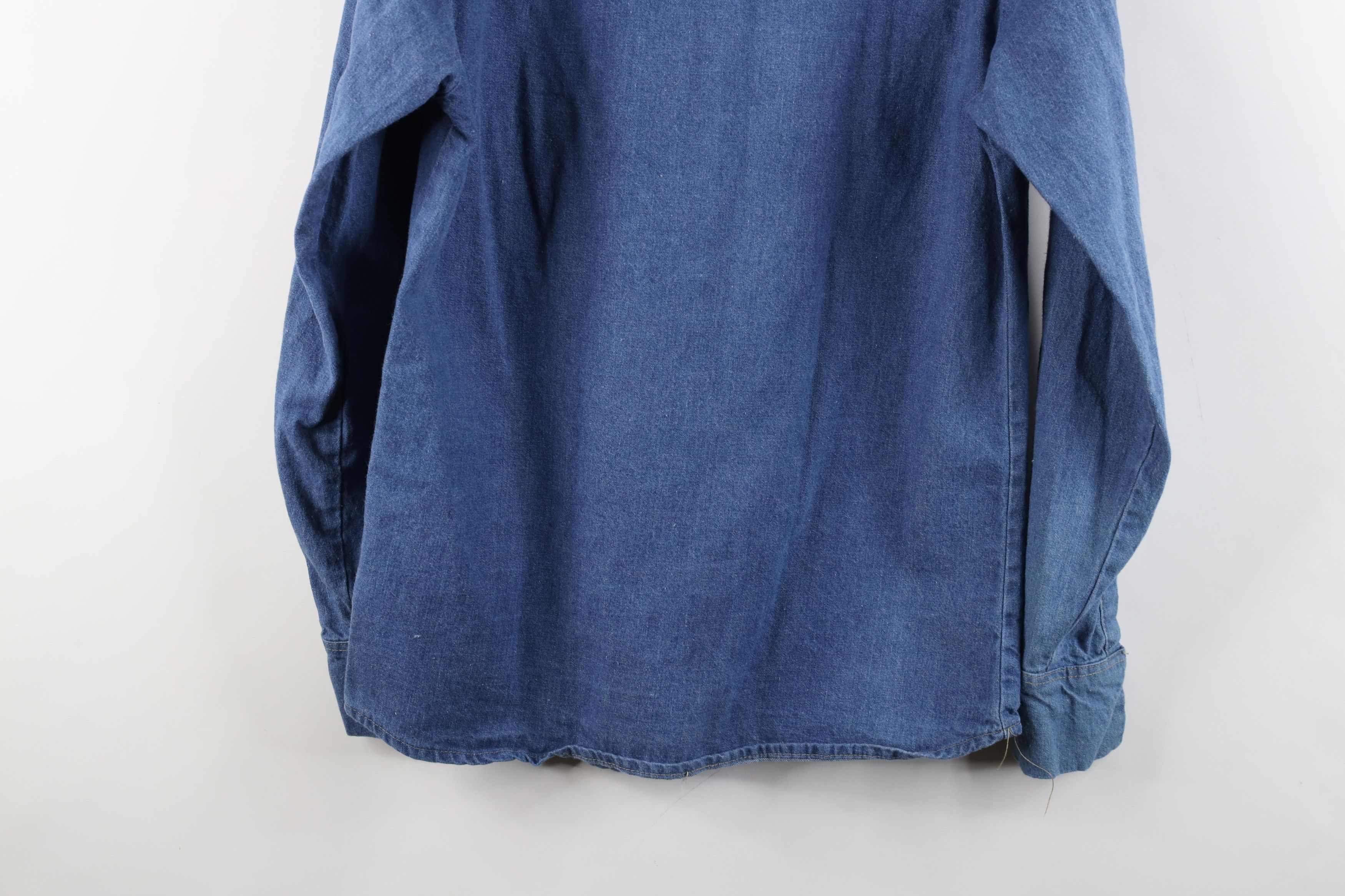 Gap × Vintage Vintage 70s The Gap Safari Bush Military Denim Button Shirt Size US M / EU 48-50 / 2 - 12 Thumbnail
