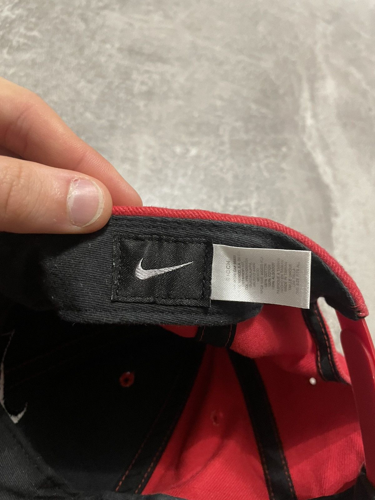 Nike × Vintage Vintage Nike Swoosh Logo Red Cap Hat Y2K Size ONE SIZE - 10 Thumbnail