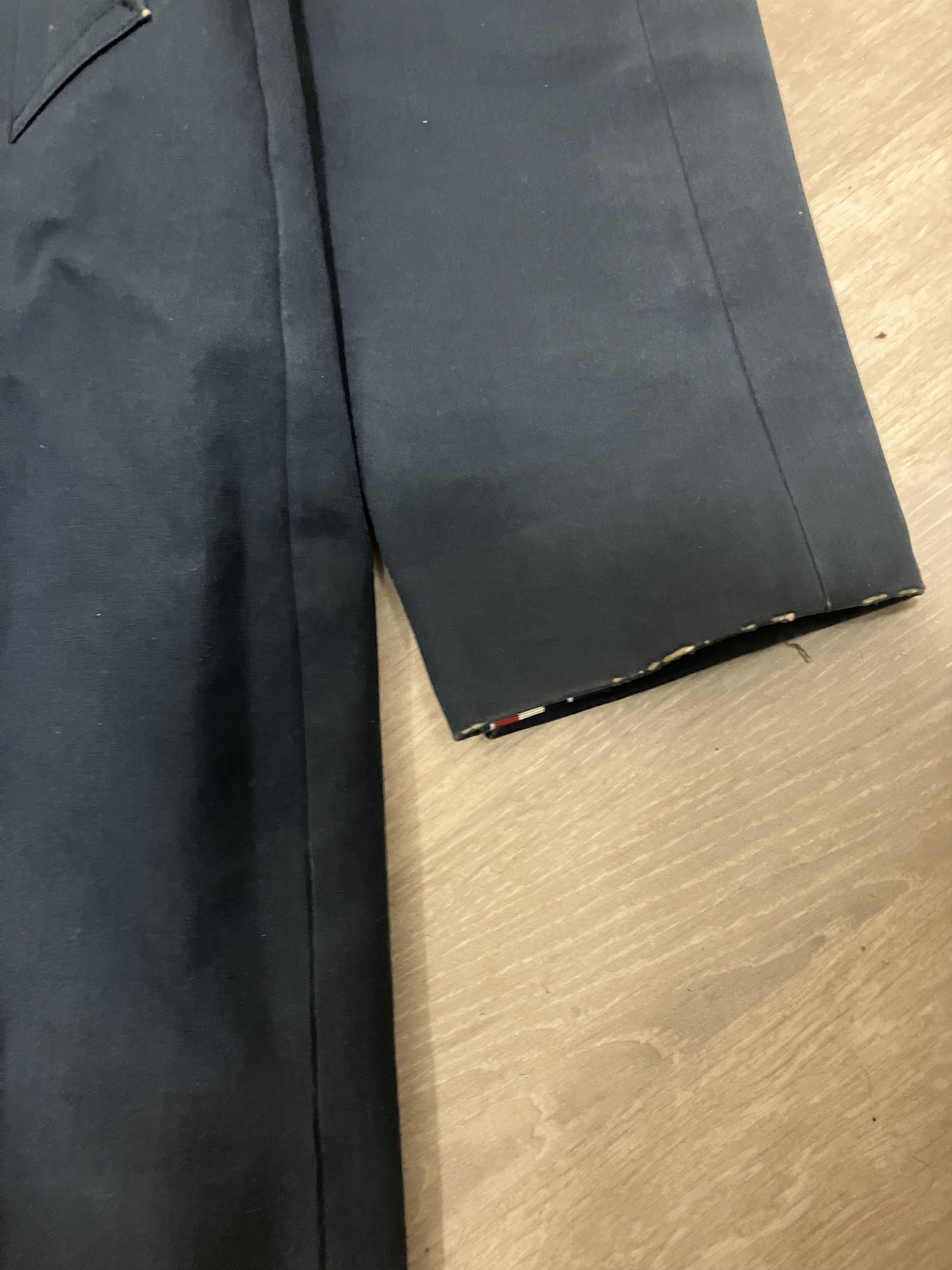 Thom Browne Navy Ball Overcoat