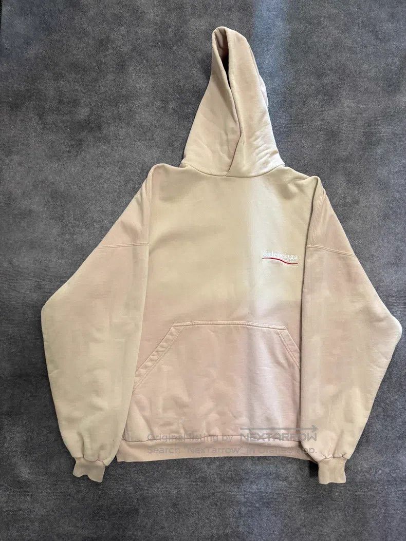 Balenciaga Balenciaga Letter Striped Printed Hooded Long Sleeve Sweat Size US S / EU 44-46 / 1 - 1 Thumbnail