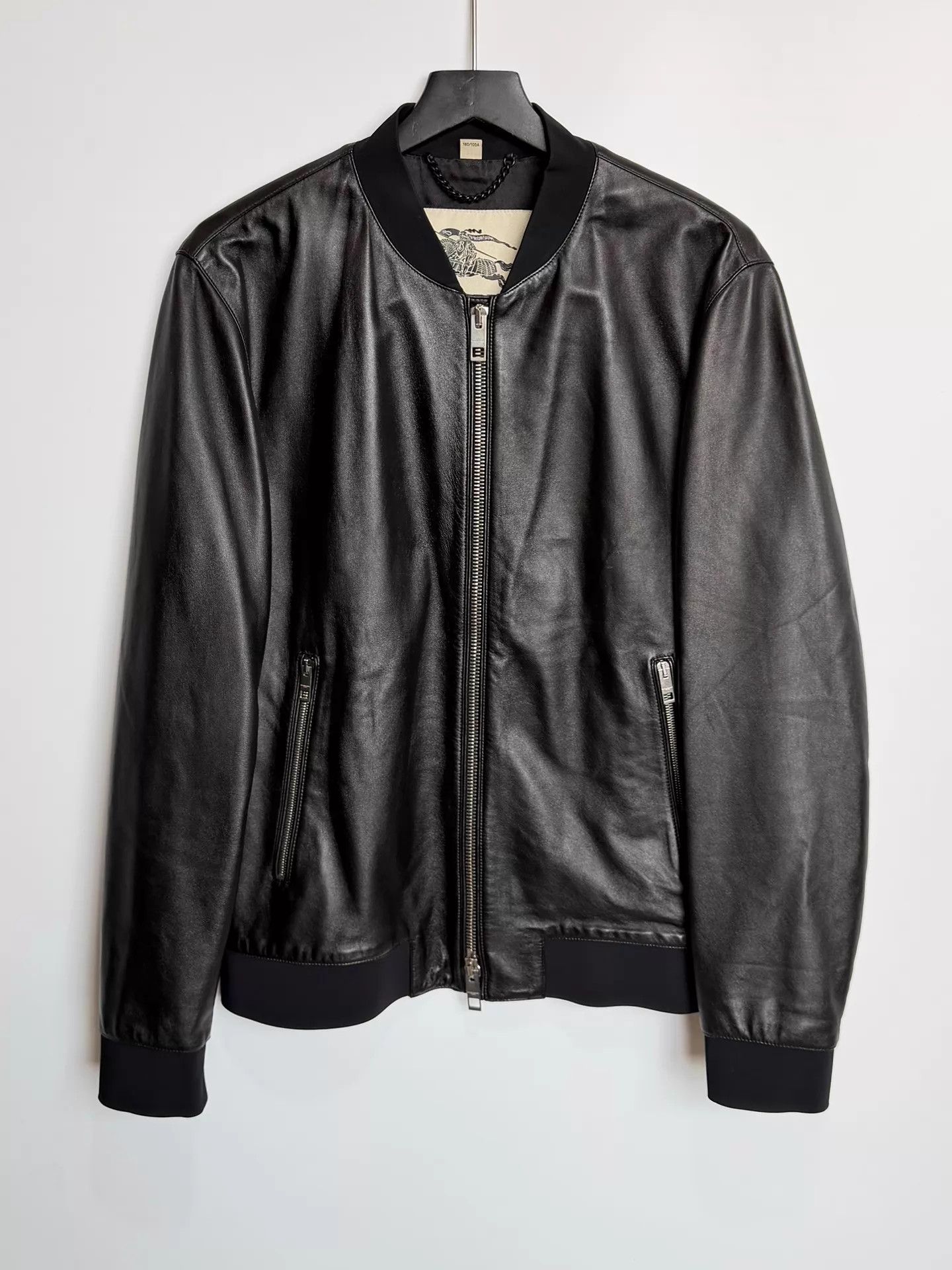 Burberry Burberry Black Lambskin Leather Jacket 52 Size US L / EU 52-54 / 3 - 1 Thumbnail