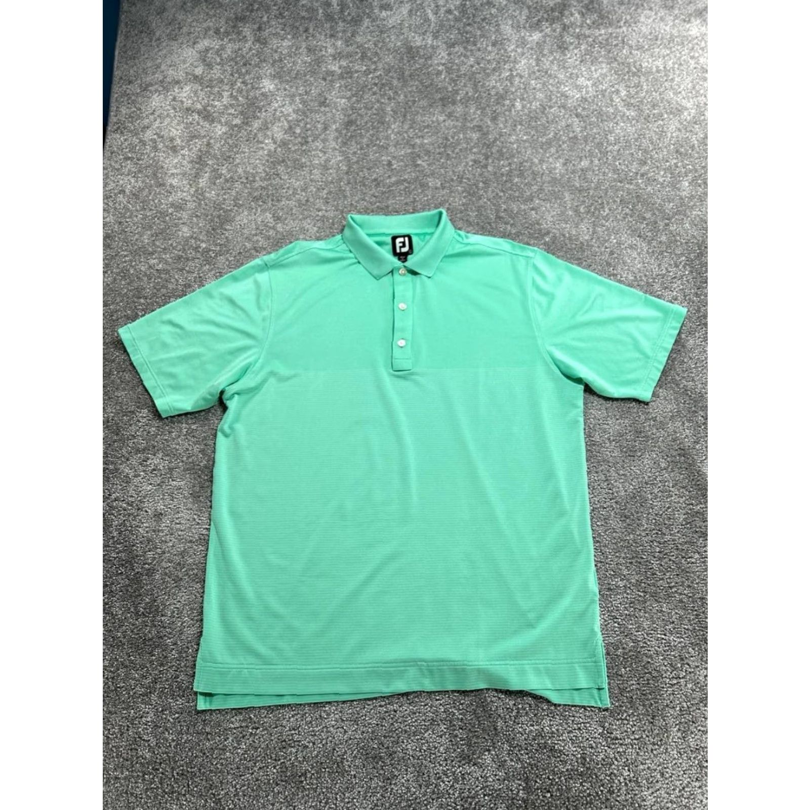 Footjoy FootJoy Polo Shirt Mens Large Green Striped Lisle Logo Breathable Stretch Casual Golf Shirt Size US L / EU 52-54 / 3 - 2 Thumbnail