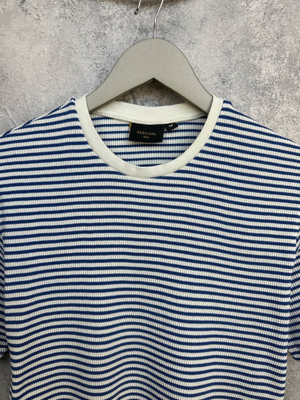Percival Percival Pelle Pelle Knitted Crew T-Shirt Striped SS Stretch Size US M / EU 48-50 / 2 - 4 Thumbnail