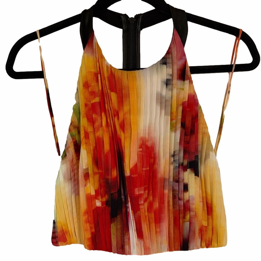 Alice + Olivia Alice + Olivia Ryan High Neck Leather T-Back | EUC | Sz 4 Size S / US 4 / IT 40 - 3 Thumbnail