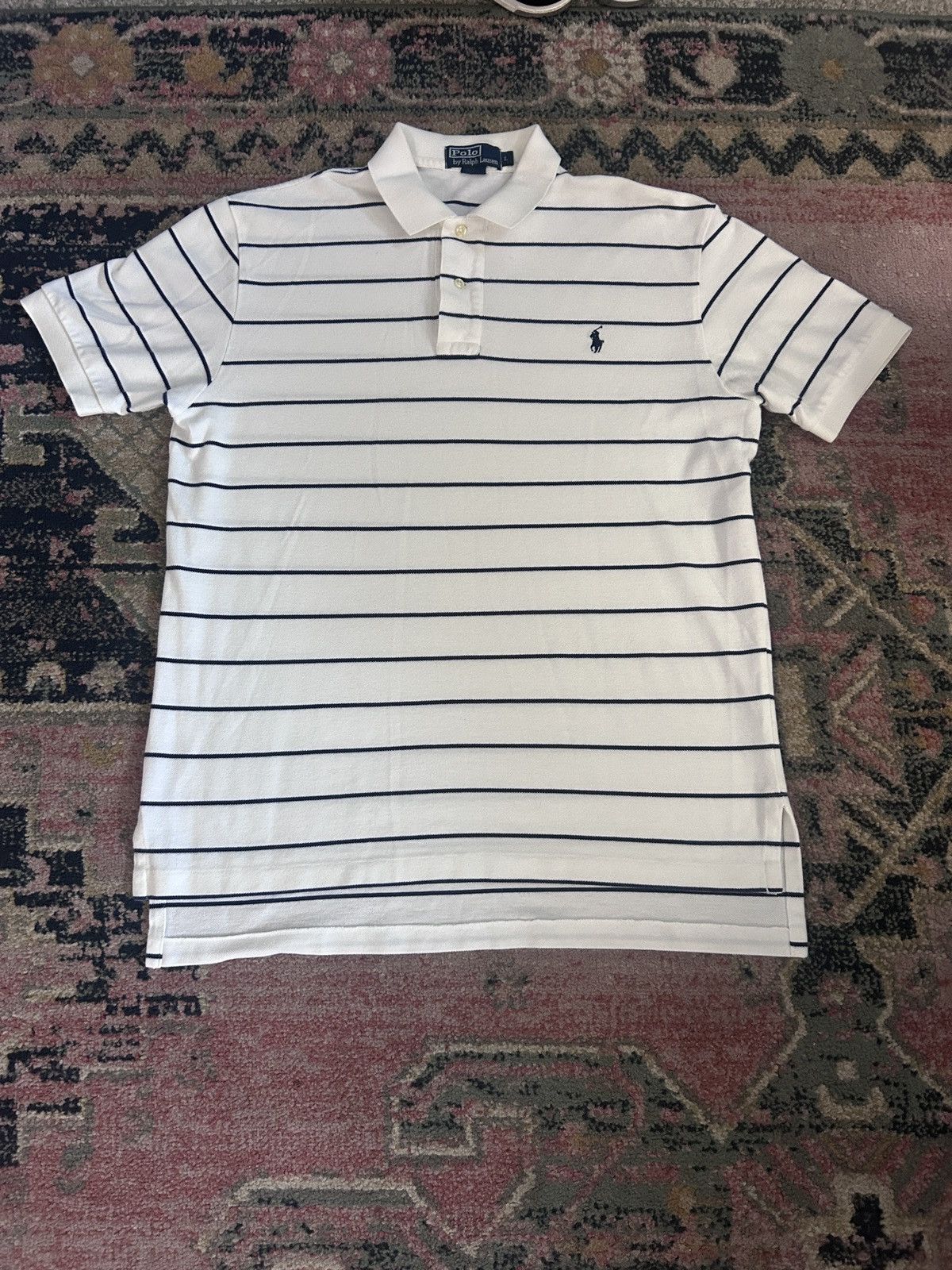 Polo Ralph Lauren Vintage 1990s Polo by Ralph Lauren Striped Polo Shirt Size US L / EU 52-54 / 3 - 1 Thumbnail