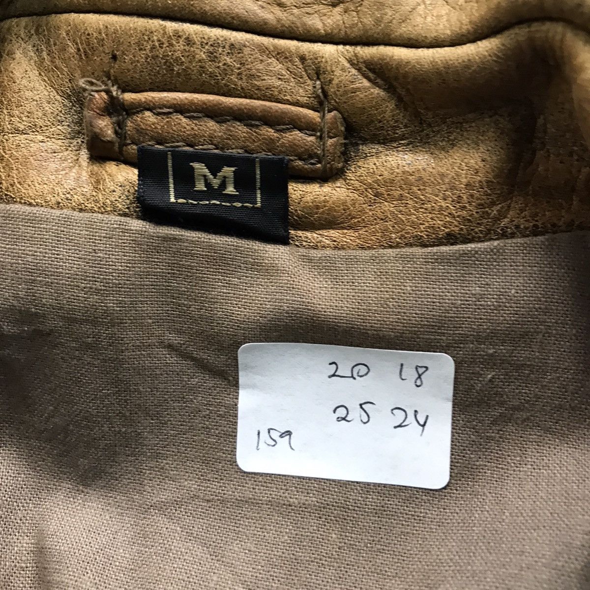 Other LEATHER JACKET DOUBLE COLLAR BROWN FADED BIKER JACKET Size US M / EU 48-50 / 2 - 13 Thumbnail