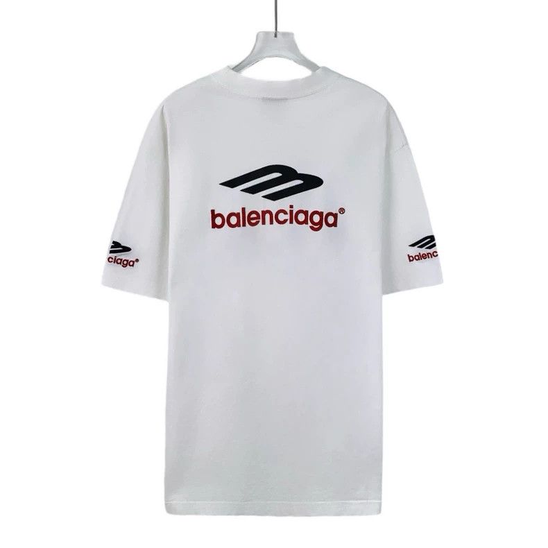 Balenciaga Balenciaga White logo monogram embroidered cotton crewneck Size US XXS / EU 40 - 2 Thumbnail