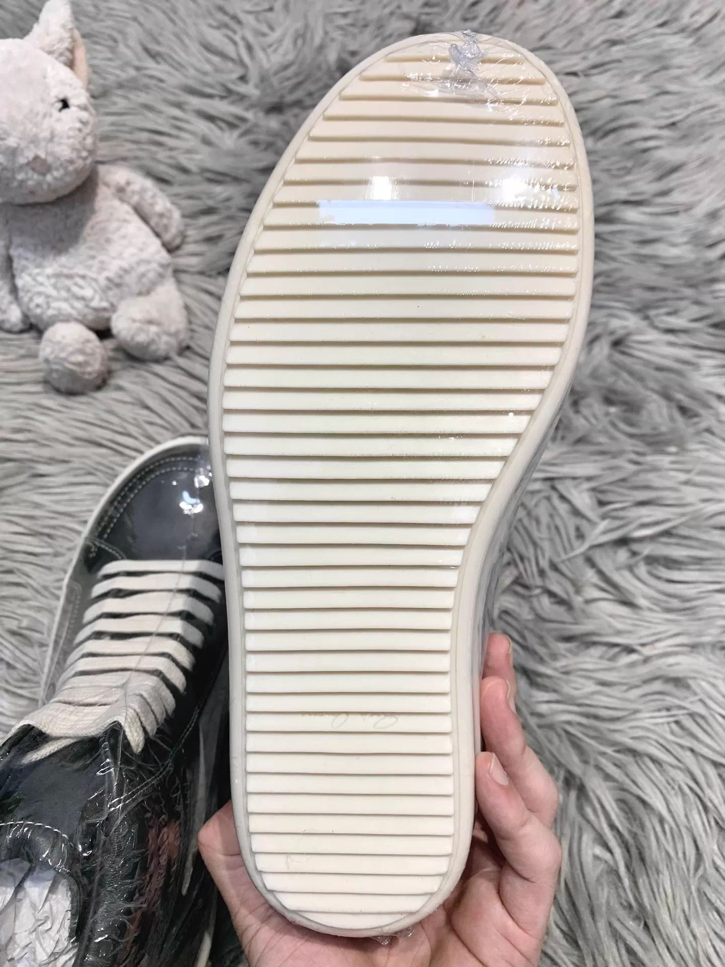Rick Owens Rick Owens 24FW Mainline Glossy Cowhide Sneaker Forest Green Size US 6 / EU 39 - 8 Thumbnail