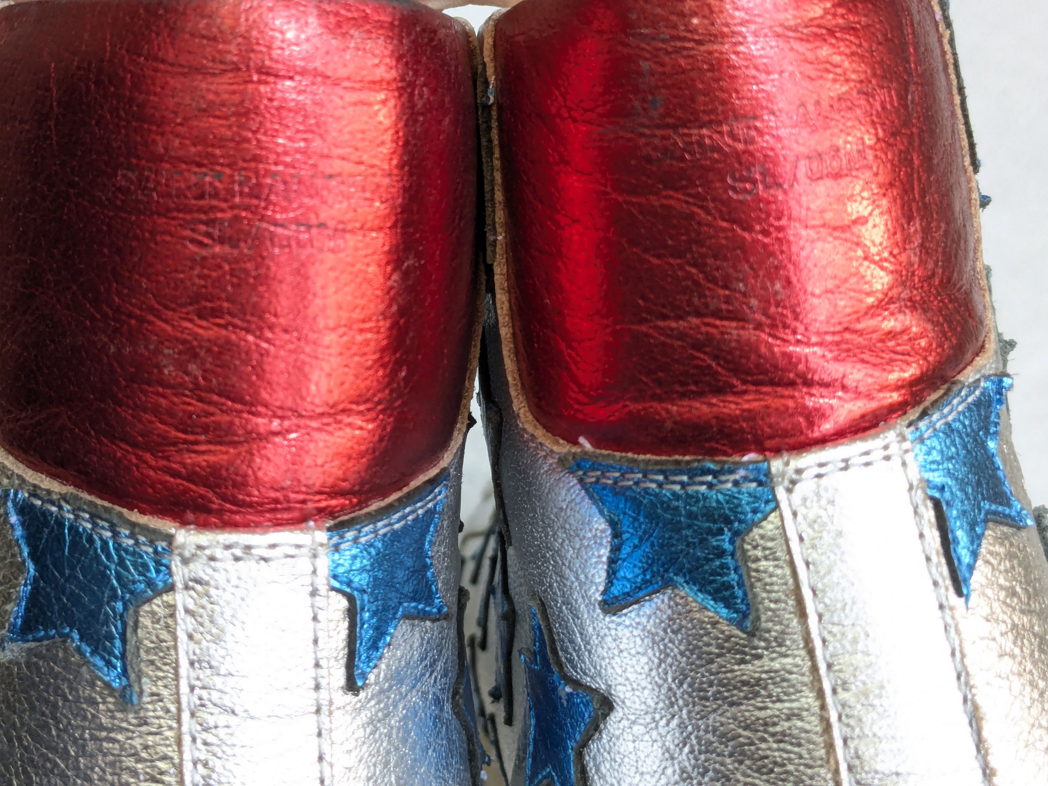 Saint Laurent Paris Saint Laurent High Top Sneakers 11 44 Stars Silver Blue Red Size US 11 / EU 44 - 16 Thumbnail