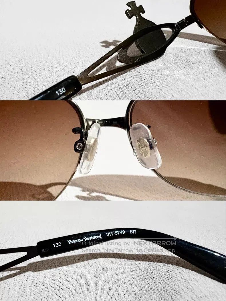 Vivienne Westwood Vivienne Westwood Tea-colored gradient Saturn sunglasses Size ONE SIZE - 3 Thumbnail