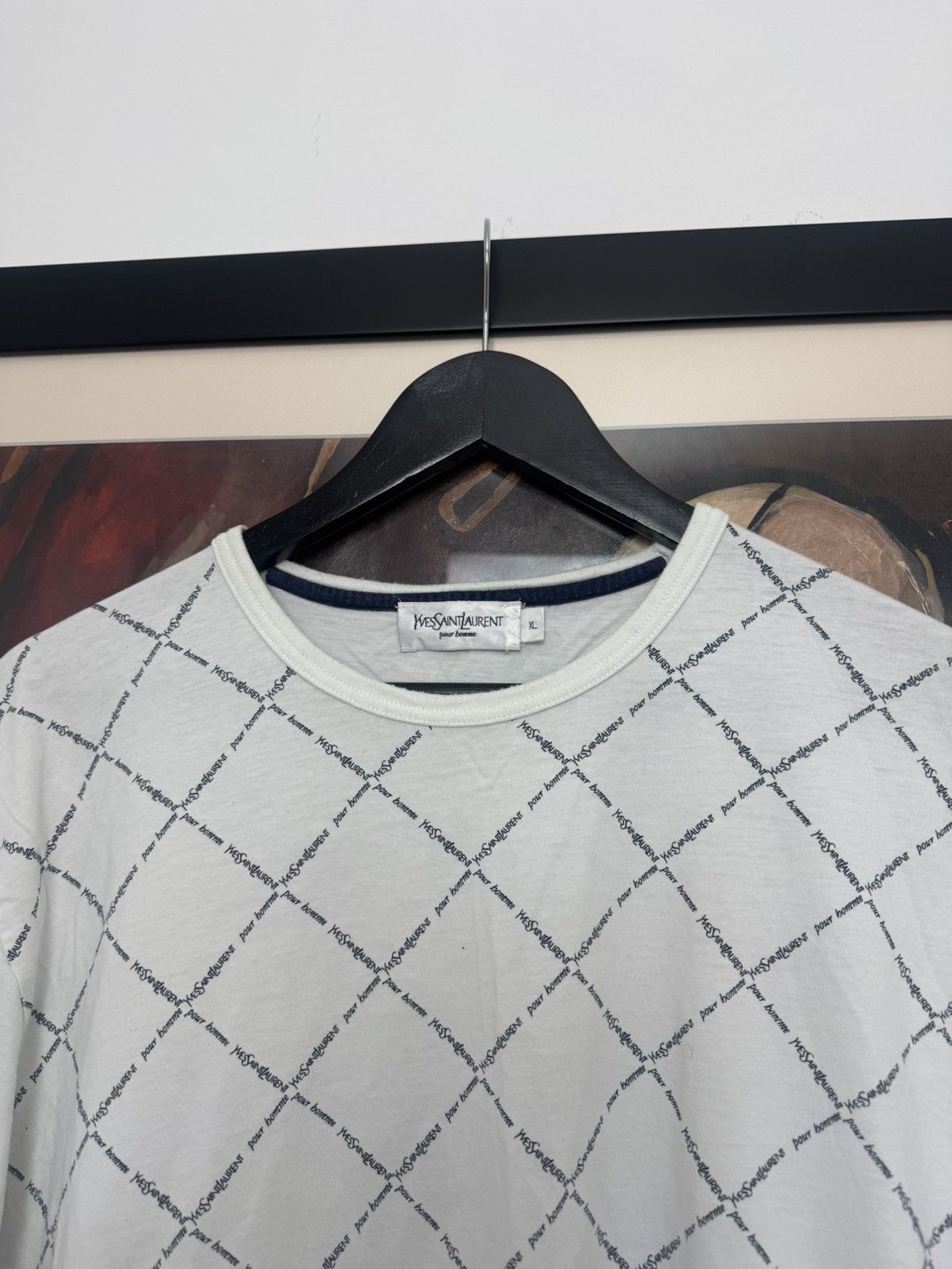 Yves Saint Laurent Yves Saint Laurent Vintage YSL Full Logo Tee Hype Luxury Size US XL / EU 56 / 4 - 2 Thumbnail