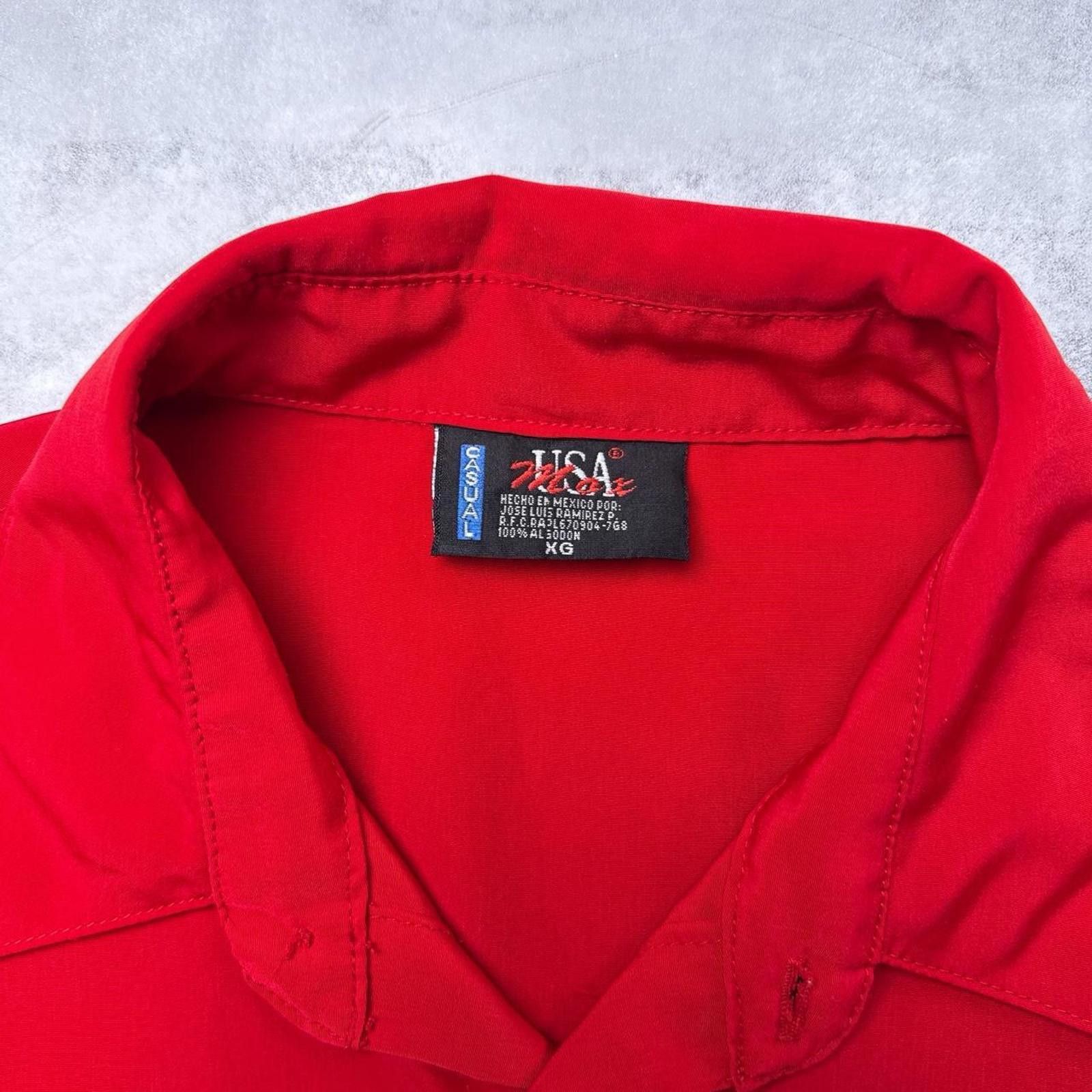 Affliction Y2K Platini Affliction Style 00s Red Button Up Shirt Size US XL / EU 56 / 4 - 8 Thumbnail