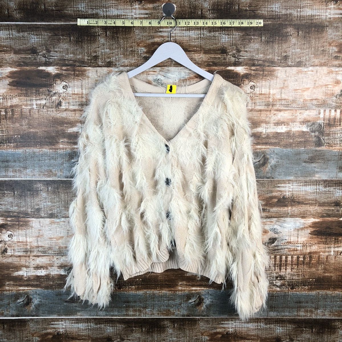 Homespun Knitwear DLL Mystic Brown Cardigan fur shaggy Knitwear #C020 Size US M / EU 48-50 / 2 - 1 Thumbnail