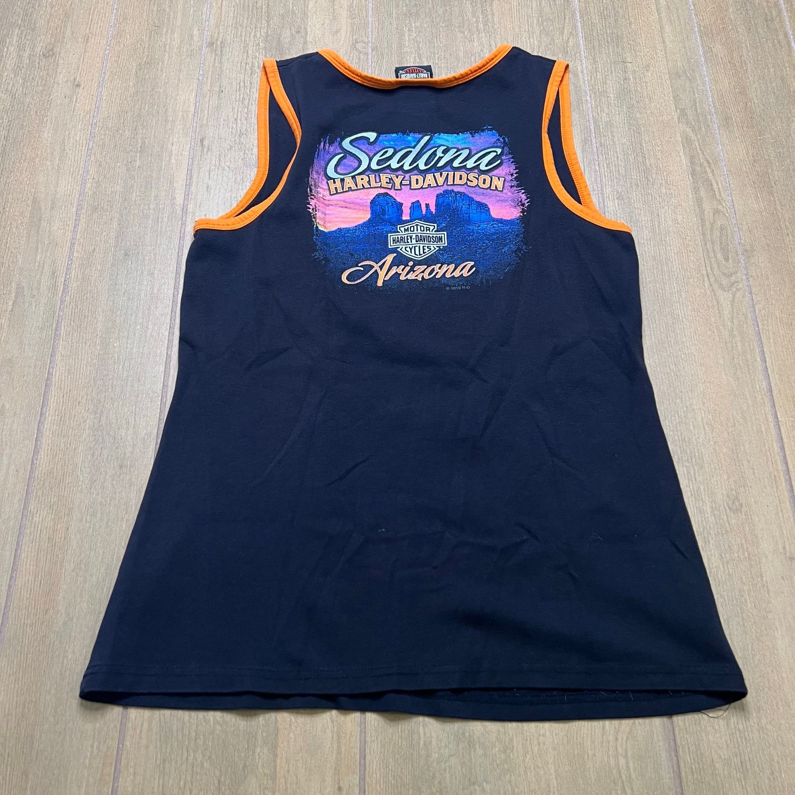 Harley Davidson Harley-Davidson Black and Orange Women's Tank Top size M/L Size M / US 6-8 / IT 42-44 - 6 Thumbnail