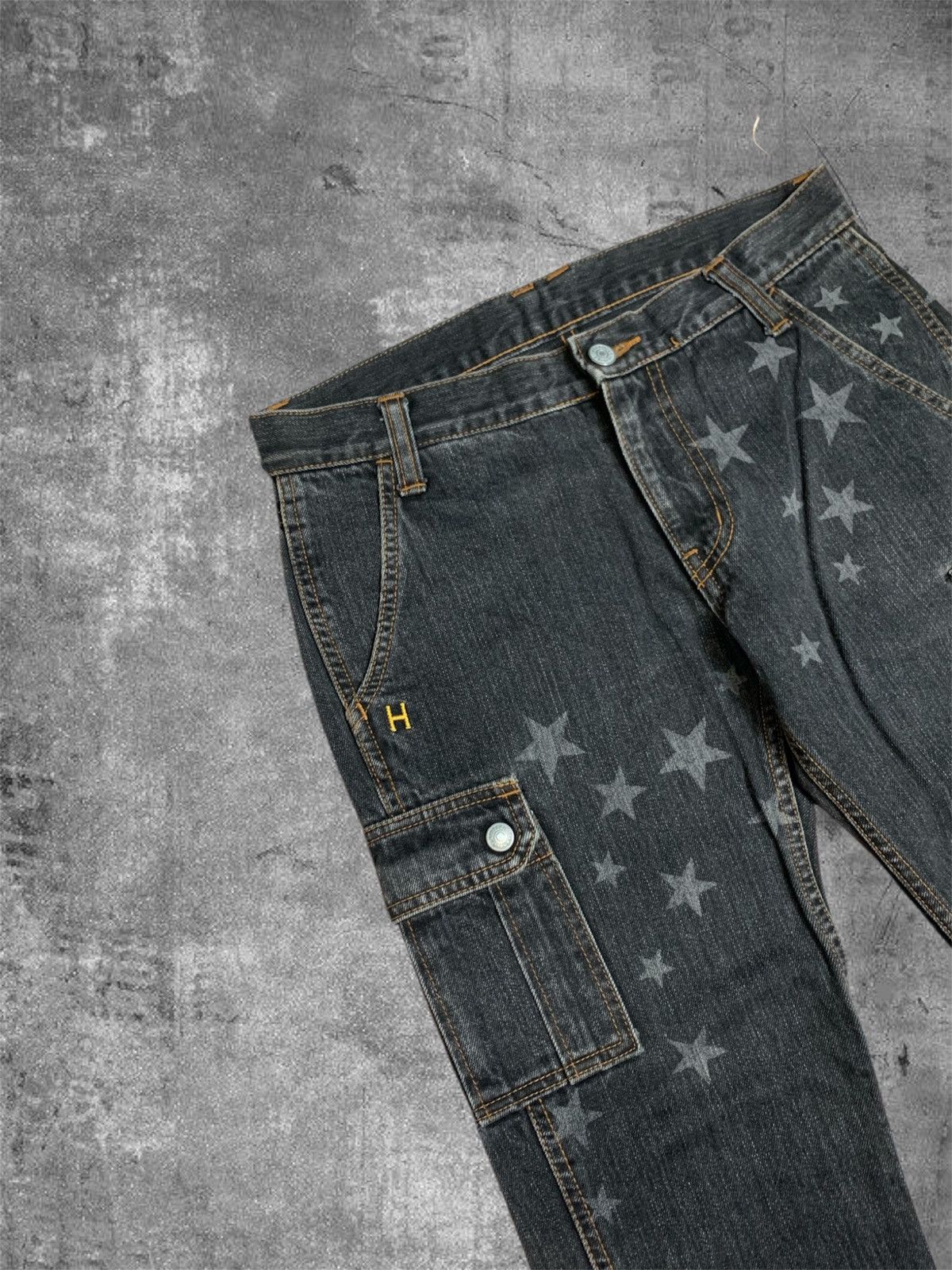 Hysteric Glamour hysteric Glamour flared cargo washed black denim pants Size US 30 / EU 46 - 2 Thumbnail