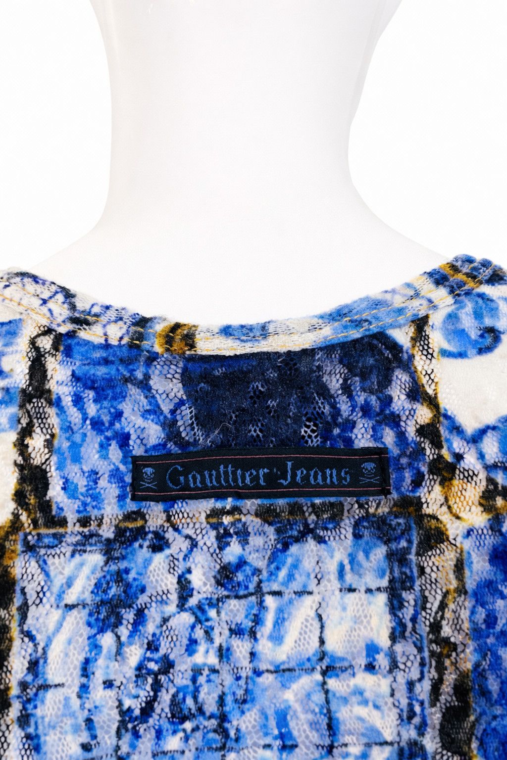 Jean Paul Gaultier Jean Paul Gaultier Semi Transparent Top Tile Y2K Mosaic Tee Size US S / EU 44-46 / 1 - 6 Thumbnail