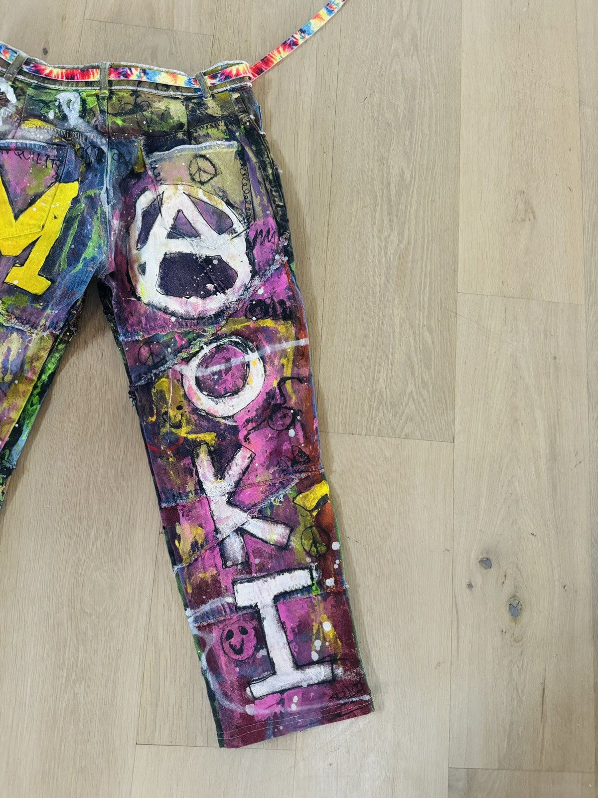 Other Steve Aoki 1 of 1 Hand Painted Denim Size US 28 / EU 44 - 7 Thumbnail