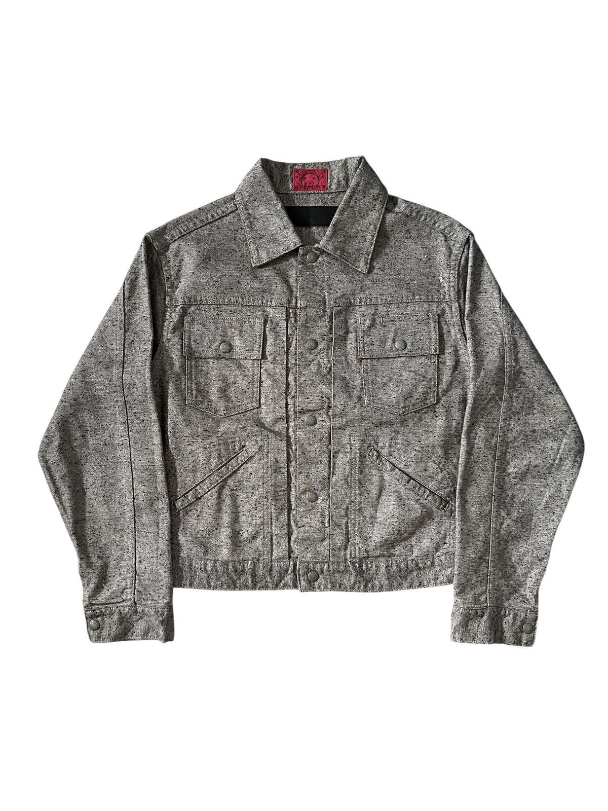 Evisu Vintage Evisu Yamane Deluxe Hayaoki Cropped Trucker Jacket Size US M / EU 48-50 / 2 - 2 Thumbnail