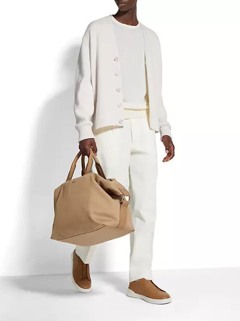 Ermenegildo Zegna o1s1rm0225 RUDF8 Cardigan in White Size US L / EU 52-54 / 3 - 5 Thumbnail
