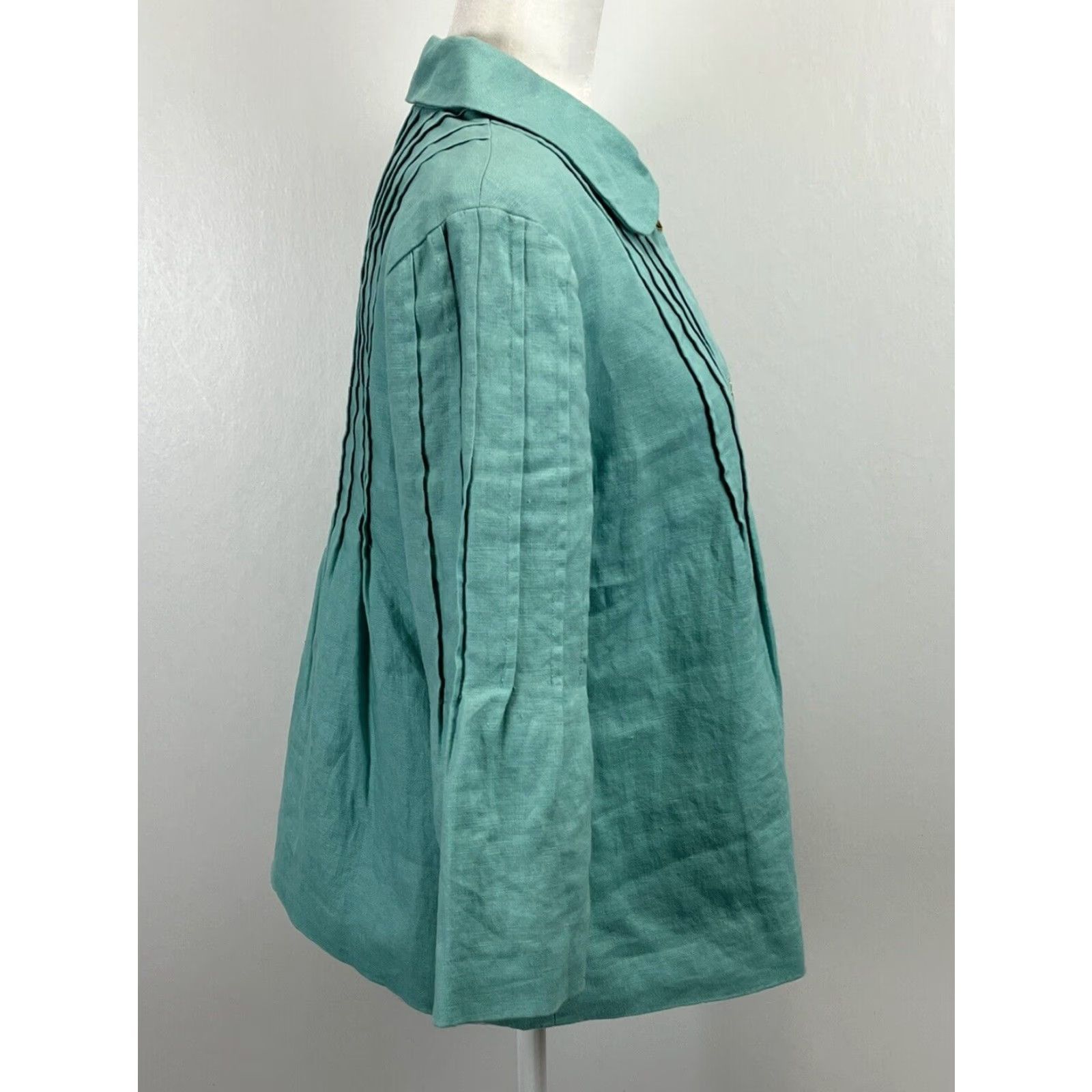 Orvis Orvis Linen Jacket Womens Medium Green Blue Beach Classic Size S / US 4 / IT 40 - 4 Thumbnail
