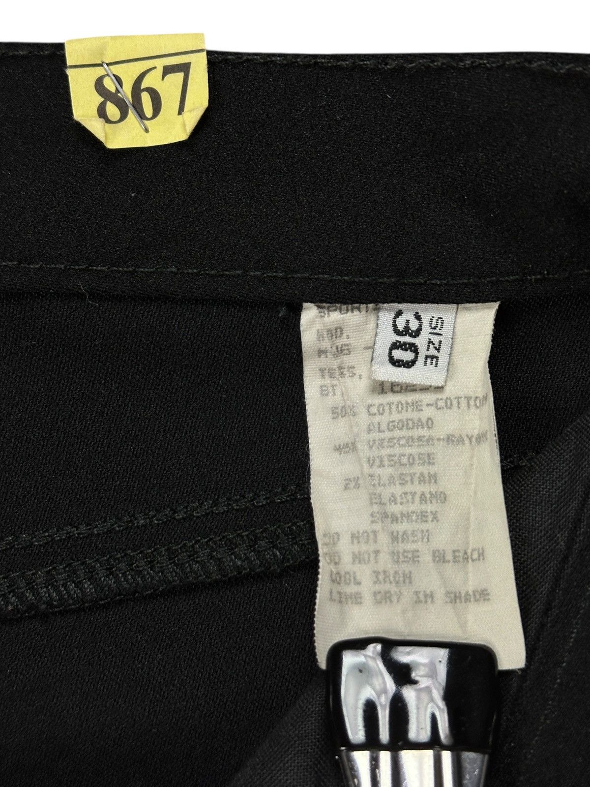Moschino Vintage 90’s Moschino Jeans Black Pants Trousers Size 30" / US 8 / IT 44 - 15 Thumbnail