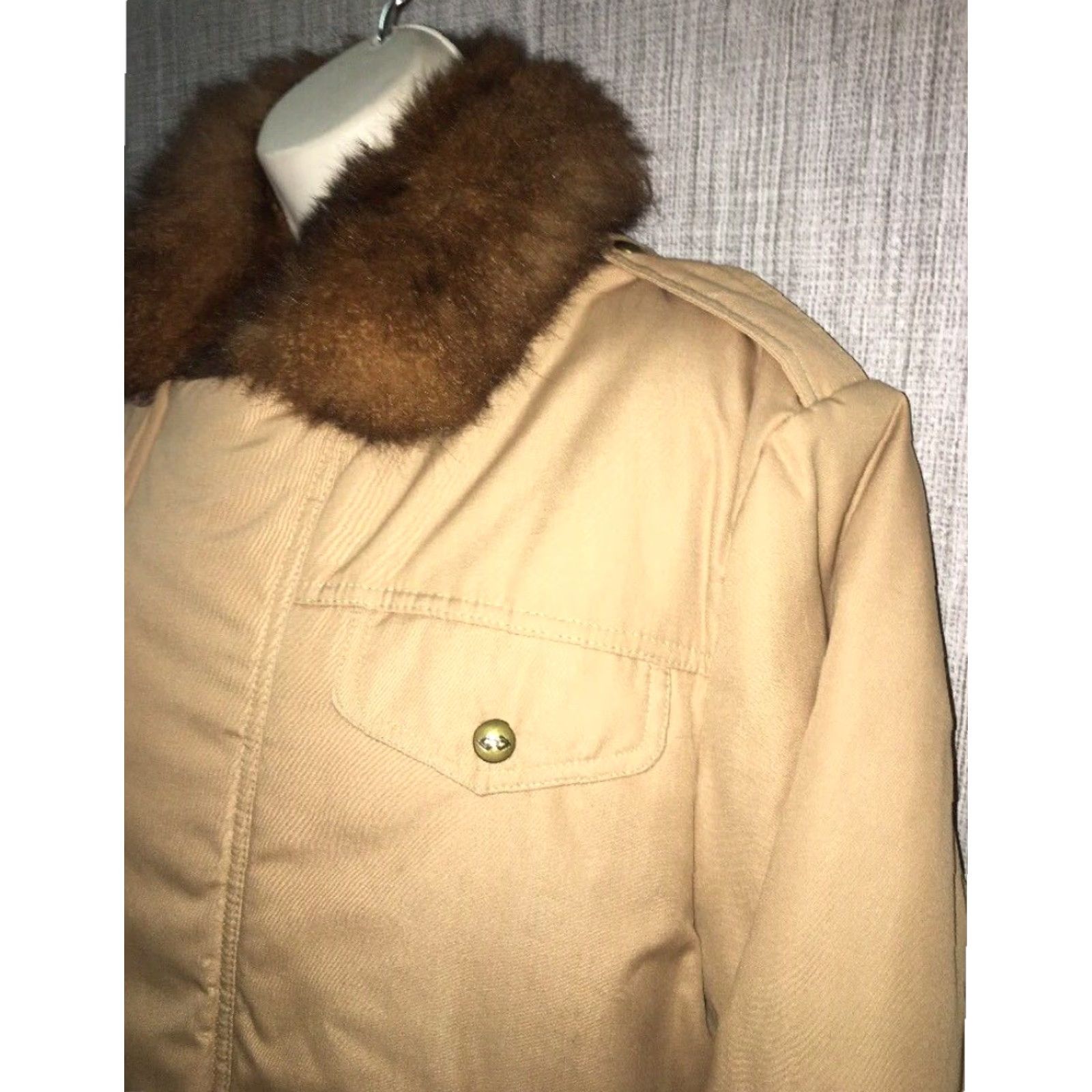Vintage VINTAGE J.Park Womens Brown Fur Collar Apossum Full Zip Jacket Medium Size M / US 6-8 / IT 42-44 - 2 Thumbnail