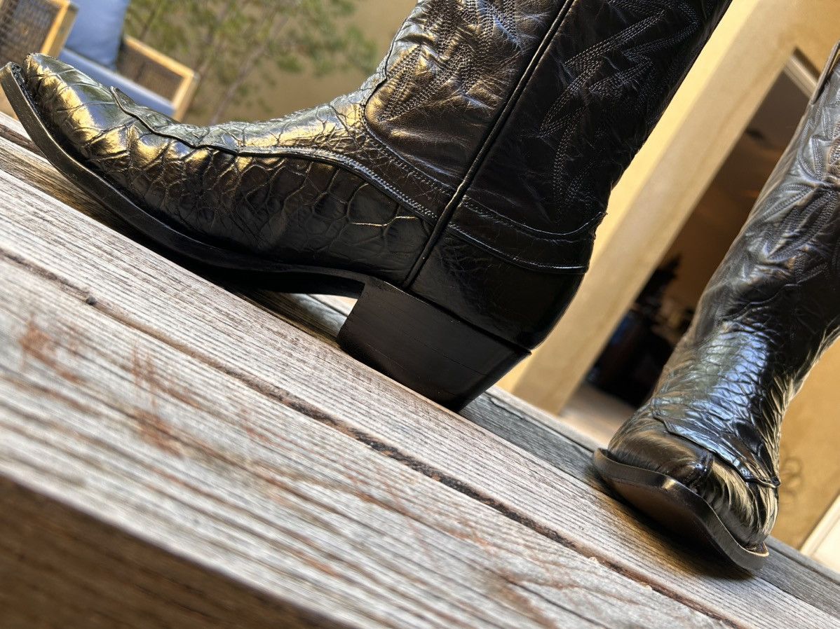 Justin Boots Justin Pre-Ban Genuine Sea Turtle Cowboy Boots Size 9.5 D Size US 9.5 / EU 42-43 - 16 Thumbnail