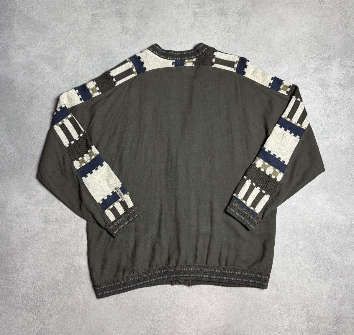 Carlo Colucci Carlo Colucci Vintage Cotton Acrylic V-Neck Knit Cardigan Size US XXL / EU 58 / 5 - 2 Thumbnail