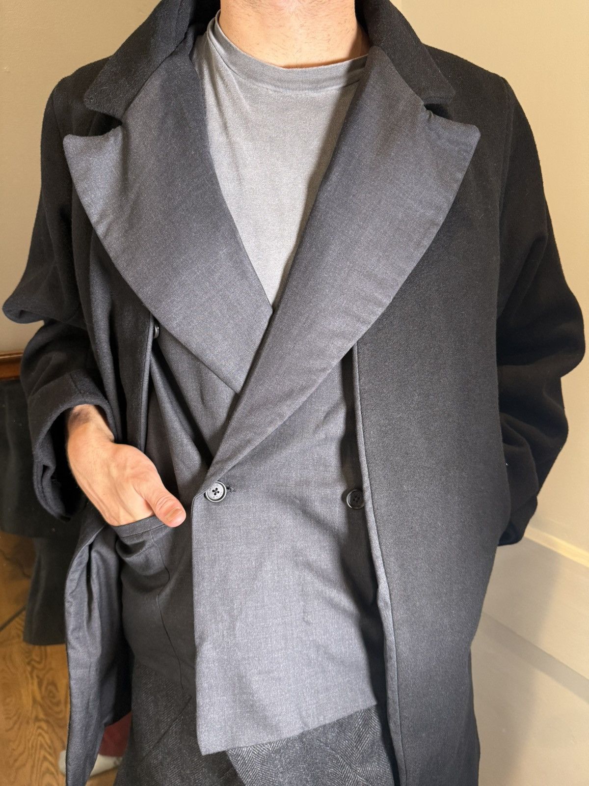 Other Myus Studio FW24 "Death of Salesman" Layered Trenchcoat Size L / US 10 / IT 46 - 18 Thumbnail