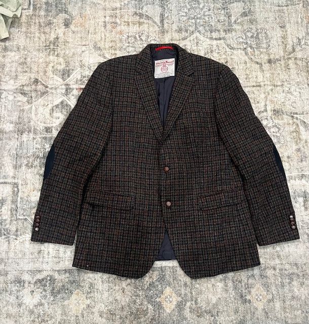 Harris Tweed Harris Tweed Vintage 100% Wool Brown Check Blazer Size 44R - 1 Thumbnail