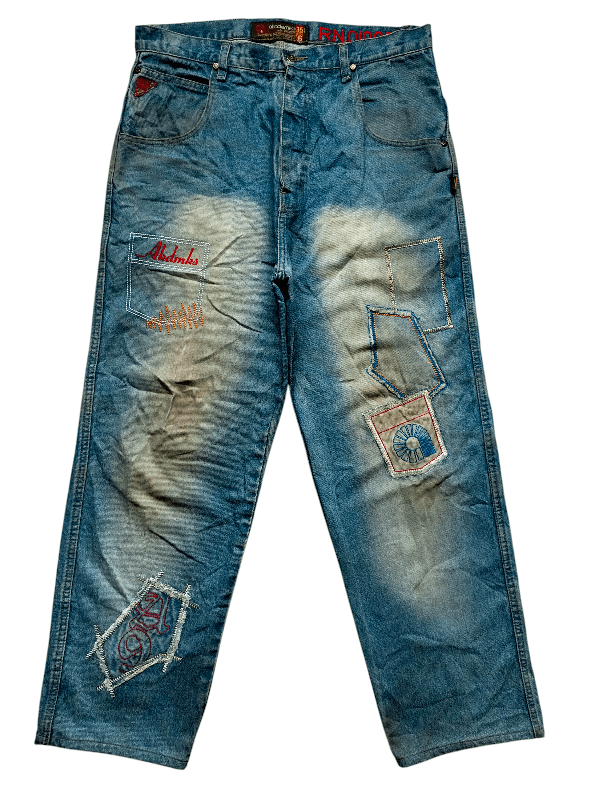 Akademiks Akademiks Baggy Patchwork blue Jeans Size US 36 / EU 52 - 1 Thumbnail