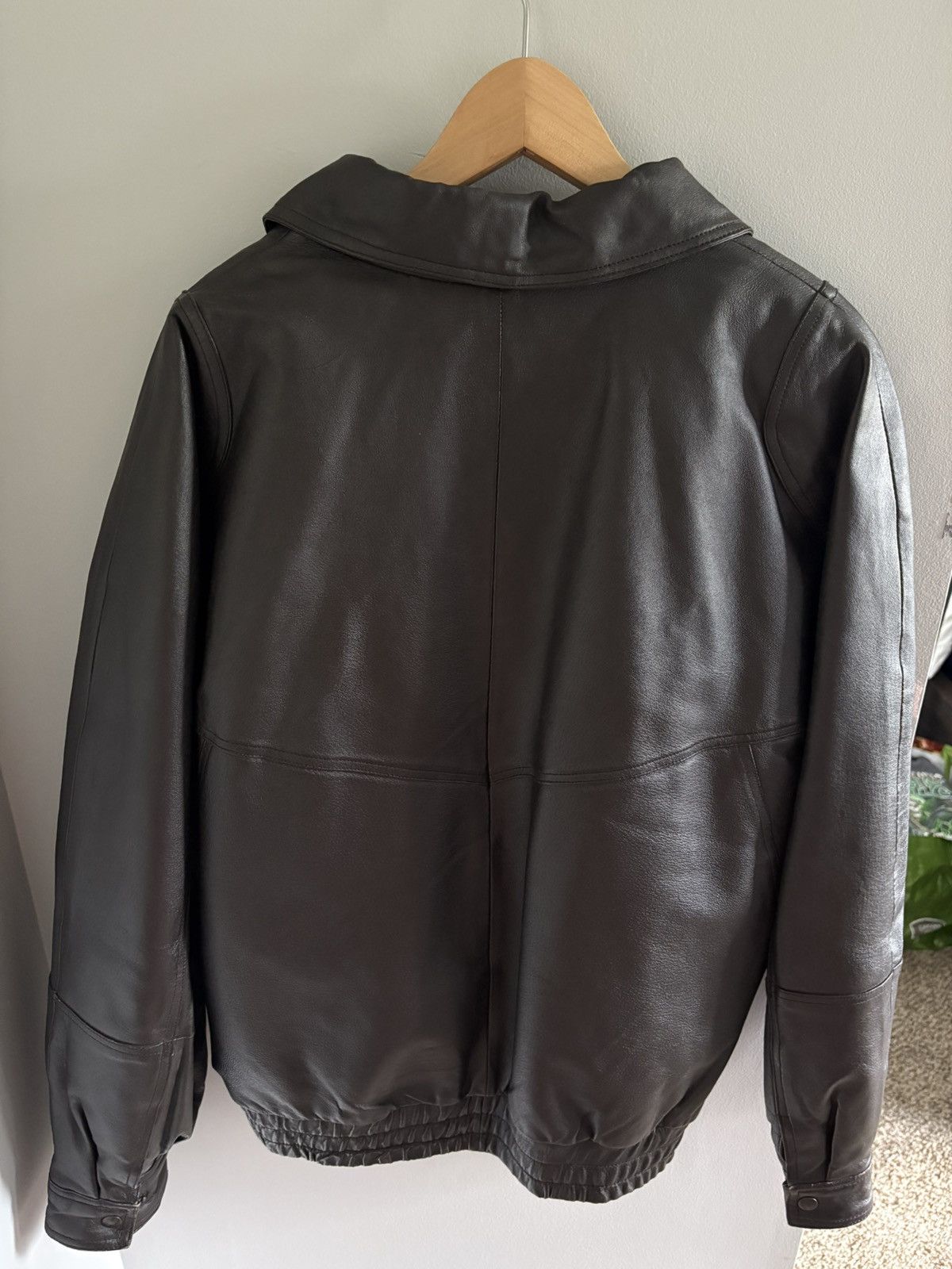 St. Johns Bay St. John’s Bay Brown Leather Bomber Jacket Size US XL / EU 56 / 4 - 2 Thumbnail